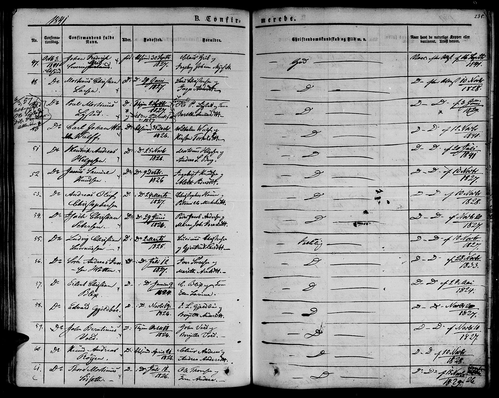 Ministerialprotokoller, klokkerbøker og fødselsregistre - Møre og Romsdal, AV/SAT-A-1454/572/L0843: Parish register (official) no. 572A06, 1832-1842, p. 235