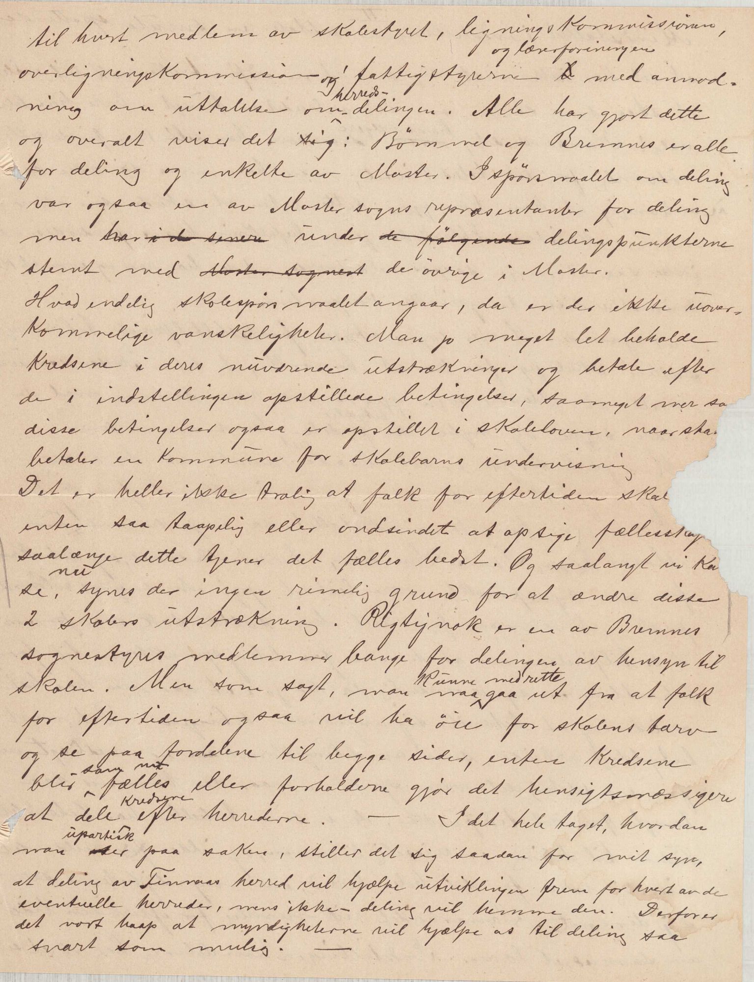 Finnaas kommune. Formannskapet, IKAH/1218a-021/D/Da/L0001/0009: Korrespondanse / saker / Komiteen for deling av Finnås herad. Ymse utgreiingar , 1911, p. 13