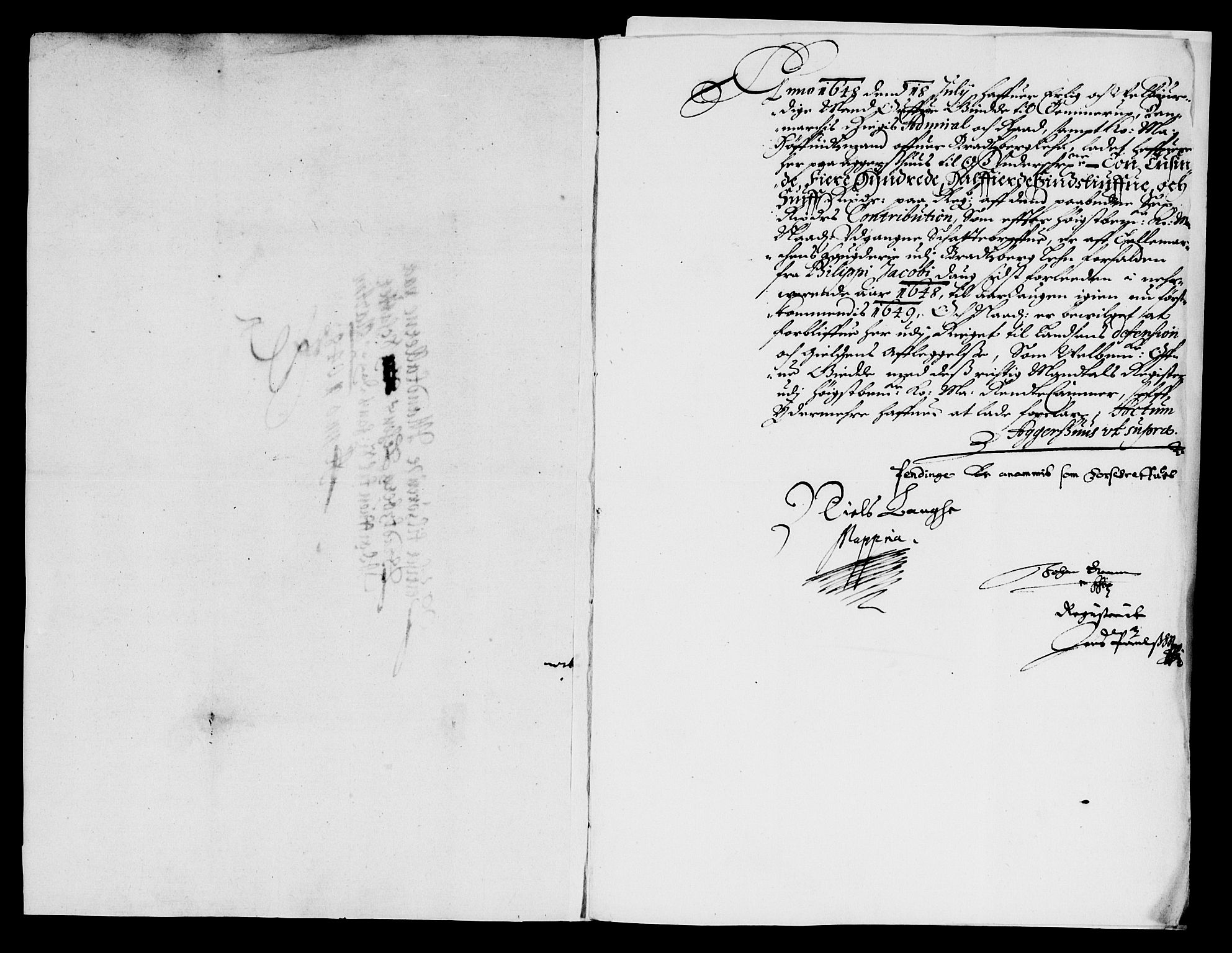 Rentekammeret inntil 1814, Reviderte regnskaper, Lensregnskaper, AV/RA-EA-5023/R/Rb/Rbp/L0035: Bratsberg len, 1648-1650