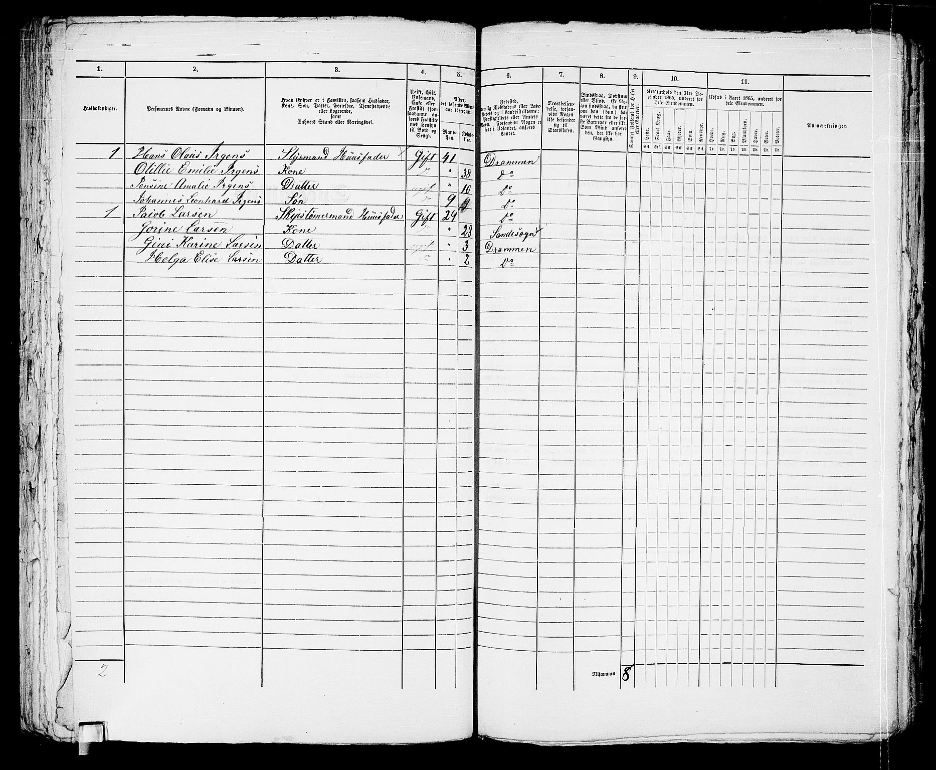 RA, 1865 census for Strømsø in Drammen, 1865, p. 784