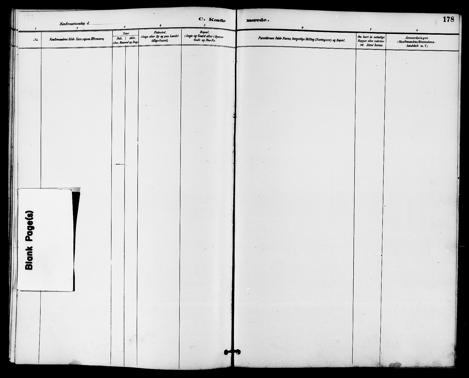 Drangedal kirkebøker, SAKO/A-258/G/Ga/L0003: Parish register (copy) no. I 3, 1887-1906, p. 178