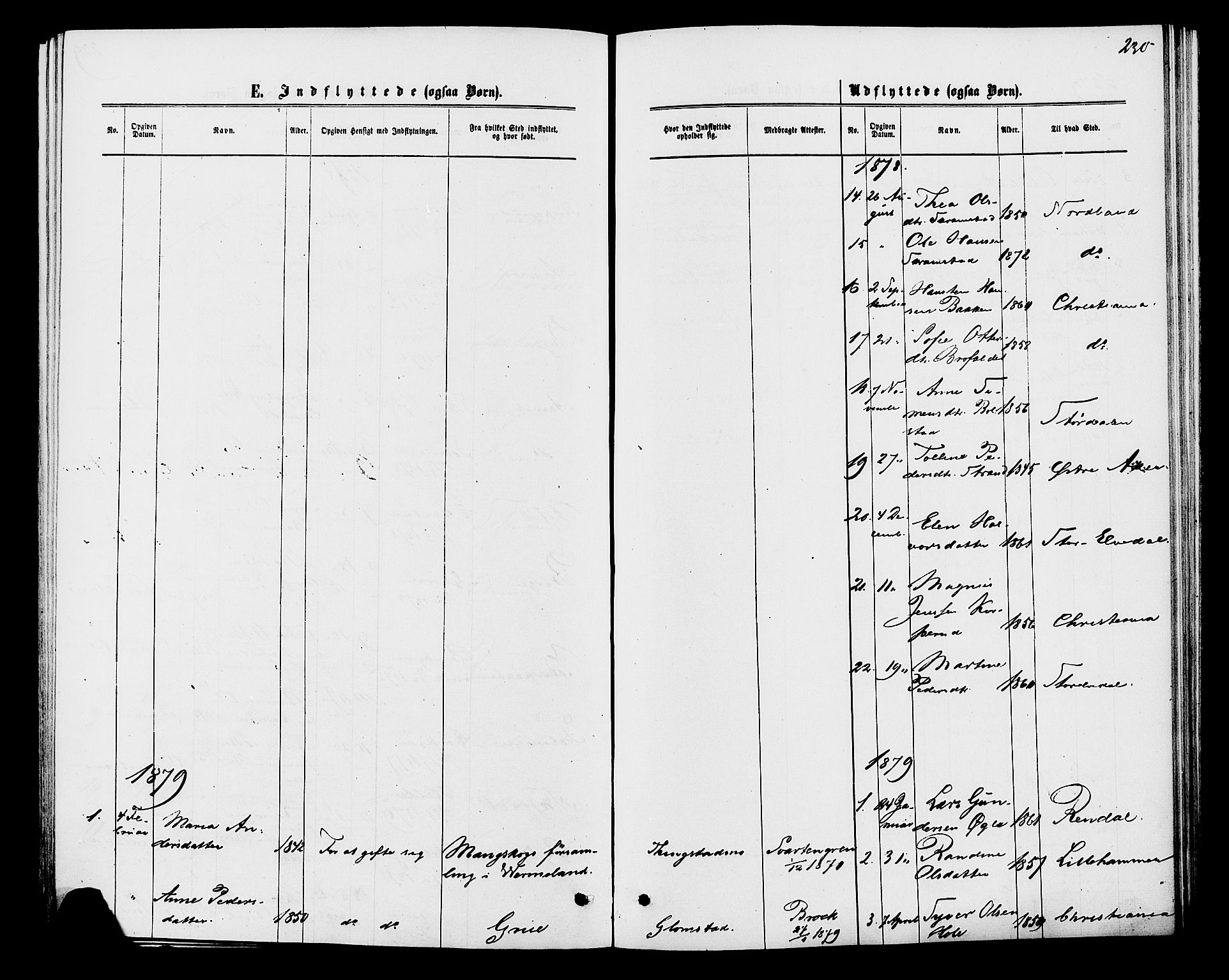 Åmot prestekontor, Hedmark, SAH/PREST-056/H/Ha/Haa/L0009: Parish register (official) no. 9, 1875-1883, p. 230