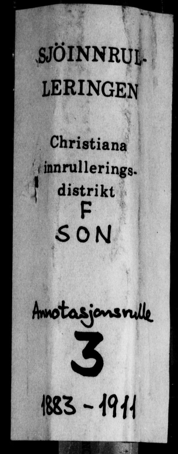 Son mønstringskontor, AV/SAO-A-10569e/F/Fc/Fca/L0003: Annotasjonsrulle, 1883-1911, p. 1