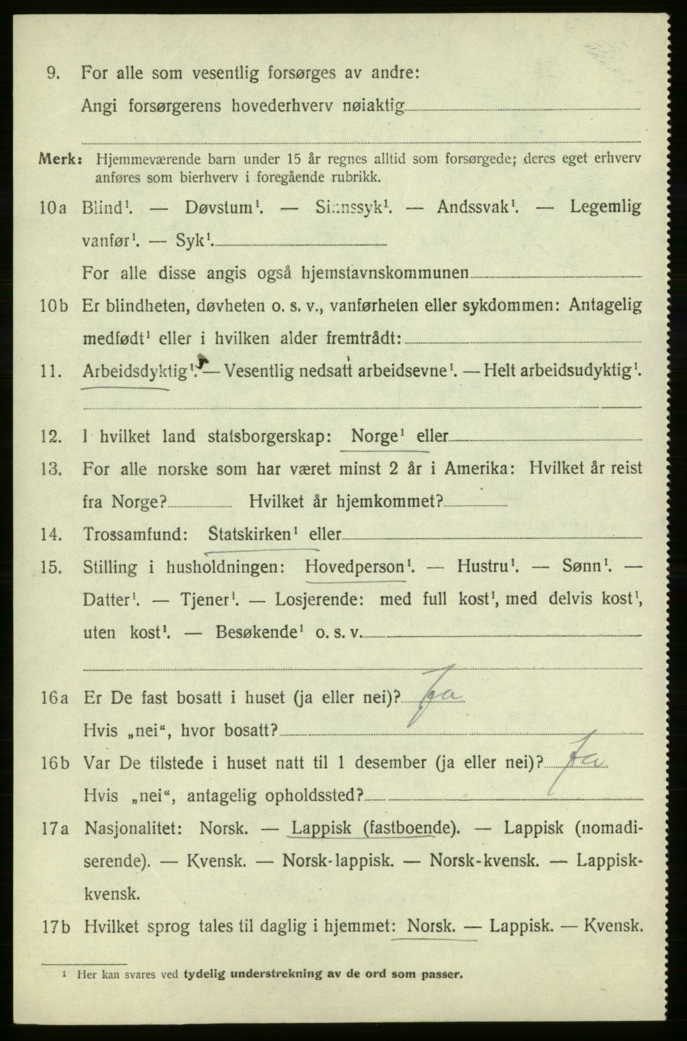 SATØ, 1920 census for Hasvik, 1920, p. 3142