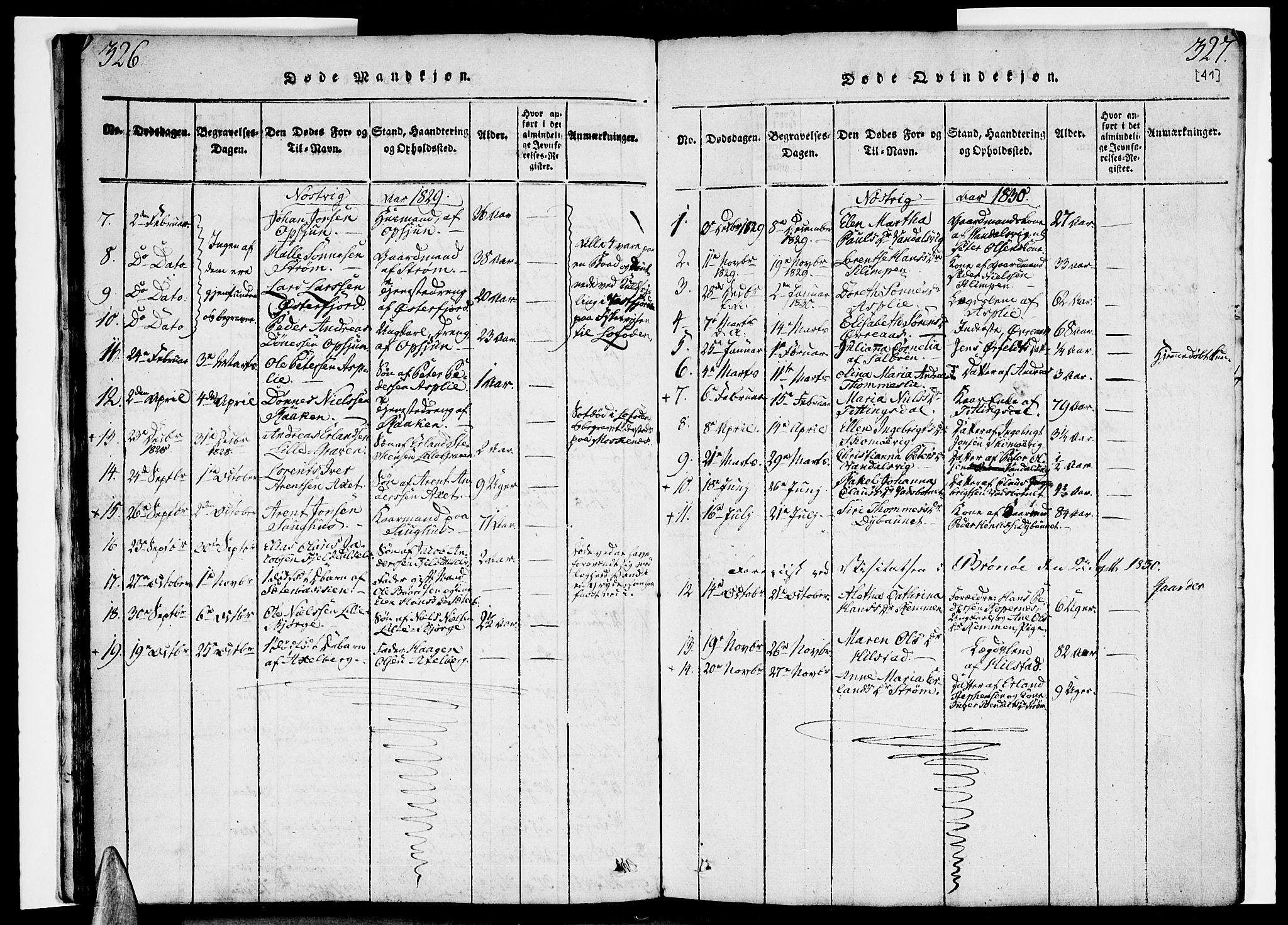 Ministerialprotokoller, klokkerbøker og fødselsregistre - Nordland, SAT/A-1459/814/L0223: Parish register (official) no. 814A04, 1820-1833, p. 326-327