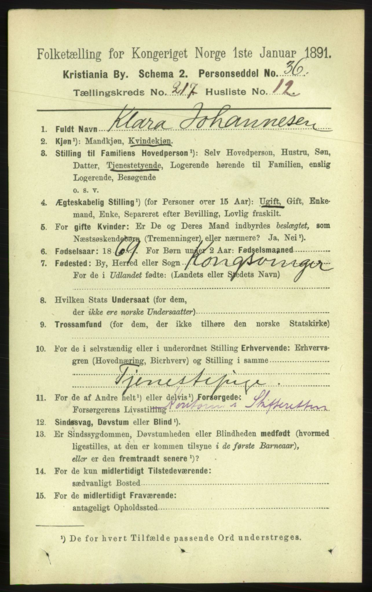 RA, 1891 census for 0301 Kristiania, 1891, p. 128586