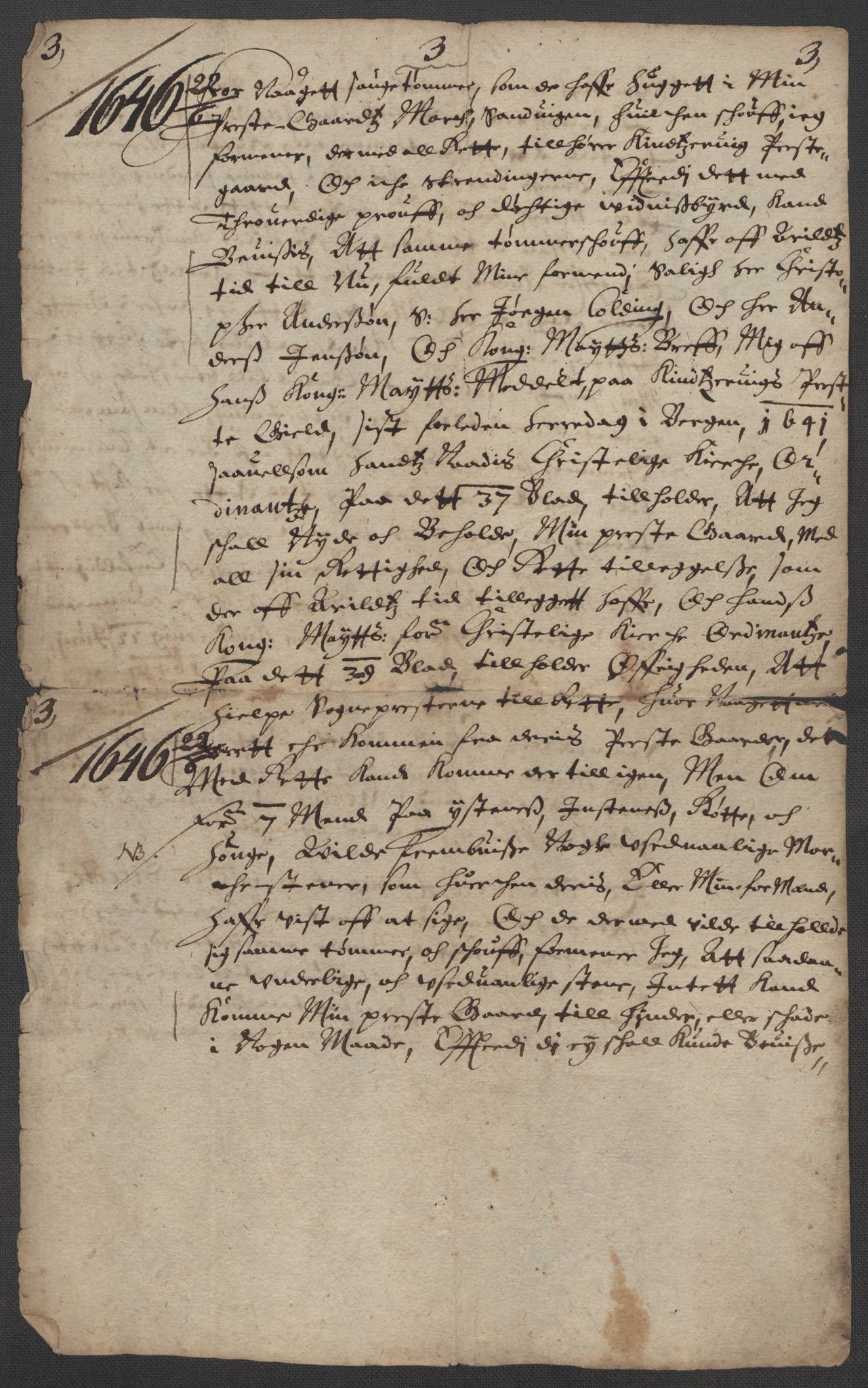 Riksarkivets diplomsamling, AV/RA-EA-5965/F15/L0037: Prestearkiv - Hordaland, 1577-1733, p. 62