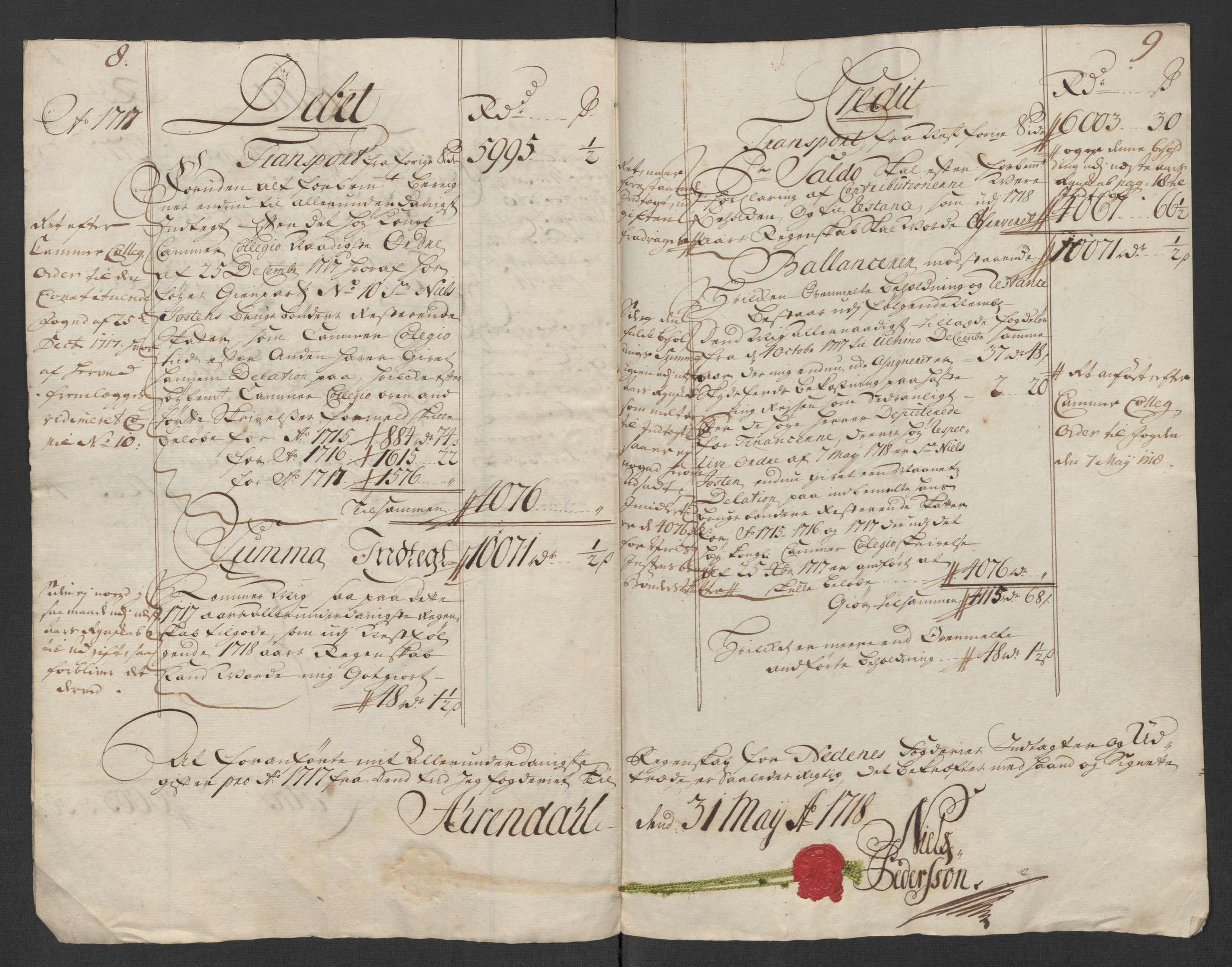 Rentekammeret inntil 1814, Reviderte regnskaper, Fogderegnskap, AV/RA-EA-4092/R39/L2326: Fogderegnskap Nedenes, 1717, p. 330