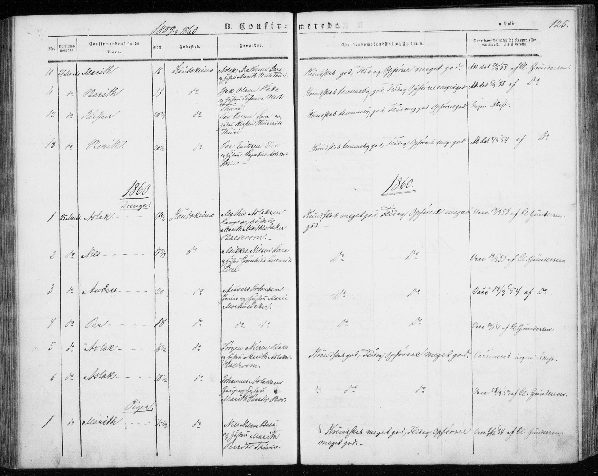 Kautokeino sokneprestembete, AV/SATØ-S-1340/H/Ha/L0002.kirke: Parish register (official) no. 2, 1843-1861, p. 125