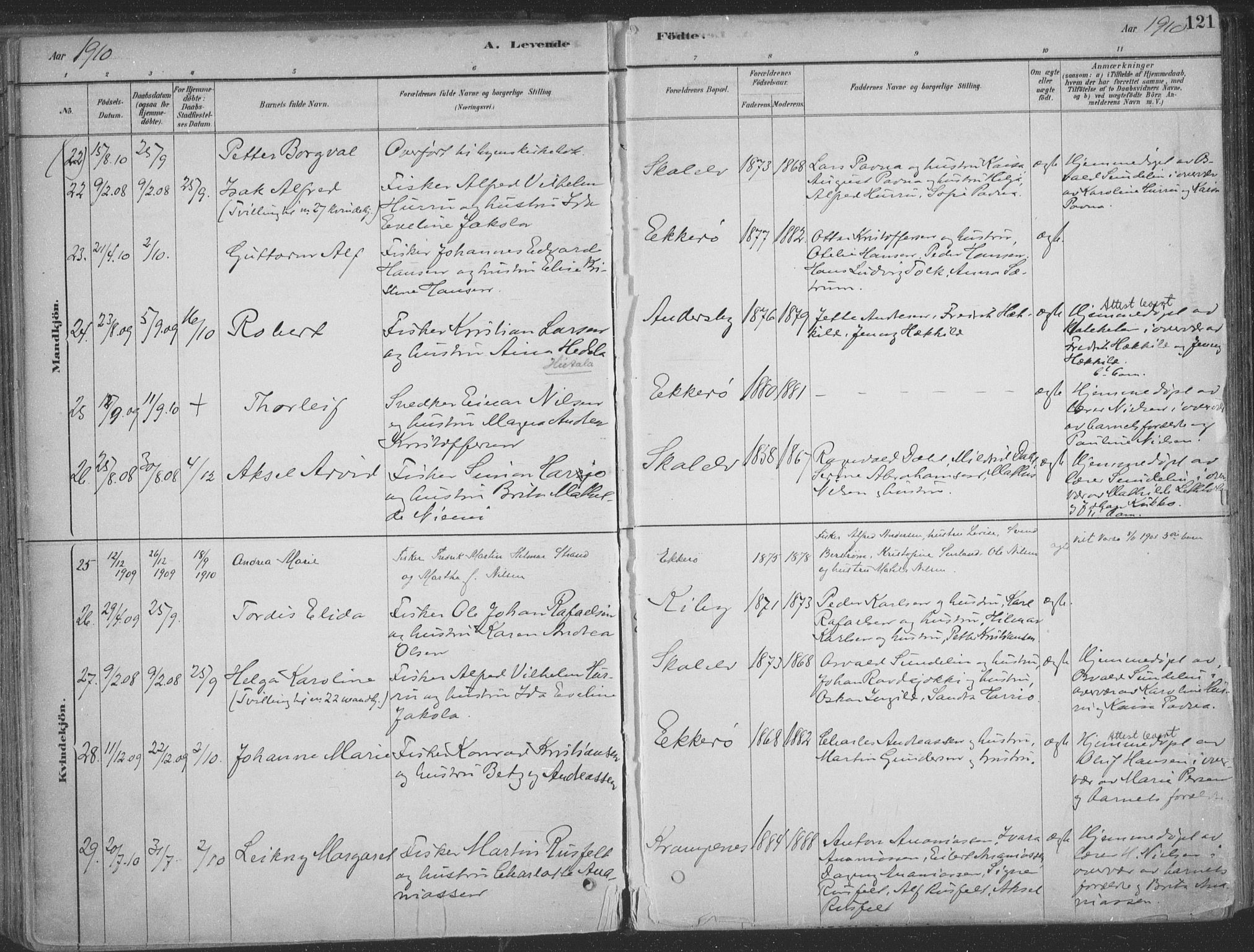 Vadsø sokneprestkontor, AV/SATØ-S-1325/H/Ha/L0009kirke: Parish register (official) no. 9, 1881-1917, p. 121