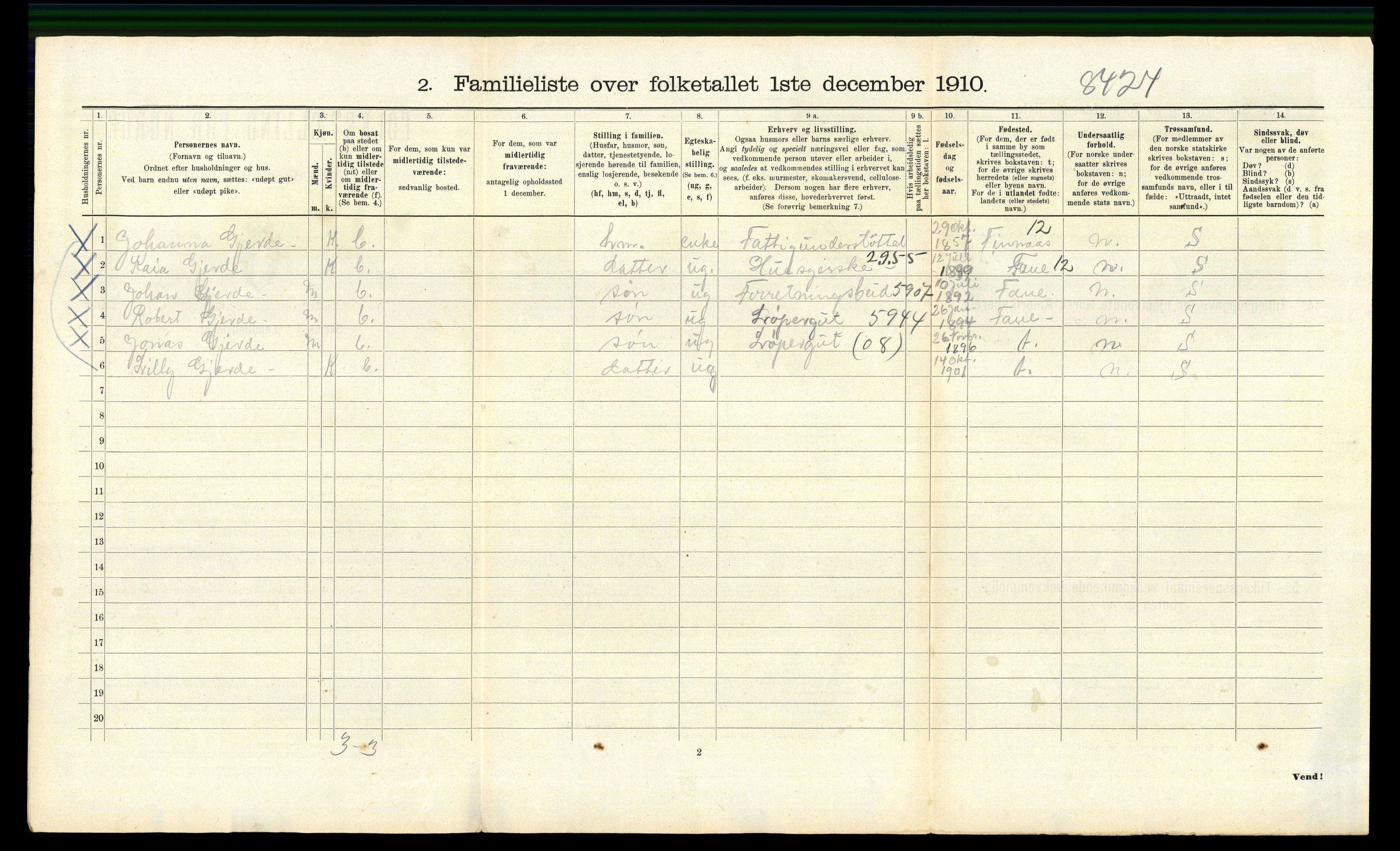 RA, 1910 census for Bergen, 1910, p. 41816