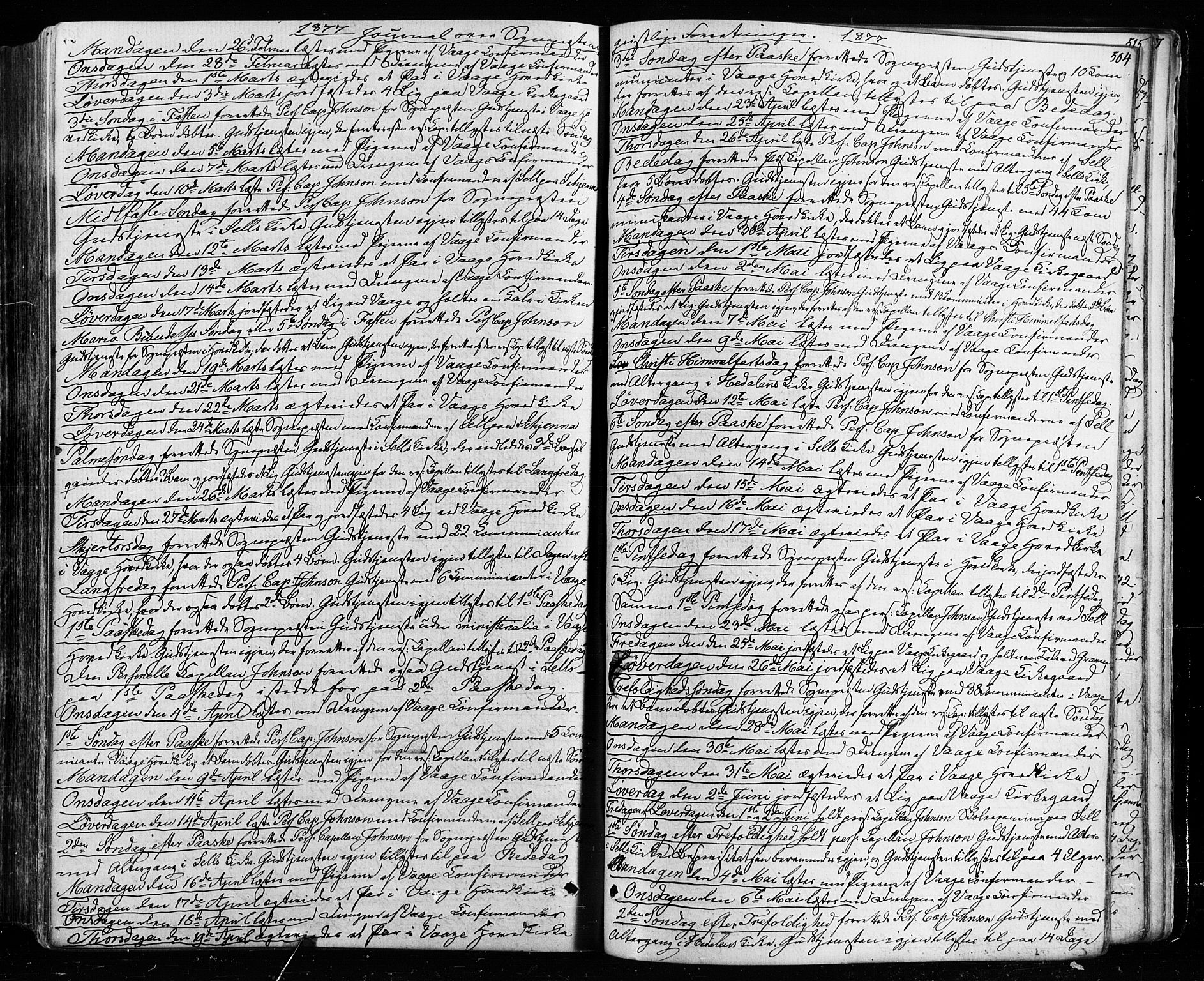 Vågå prestekontor, AV/SAH-PREST-076/H/Ha/Haa/L0007: Parish register (official) no. 7 /1, 1872-1886, p. 504