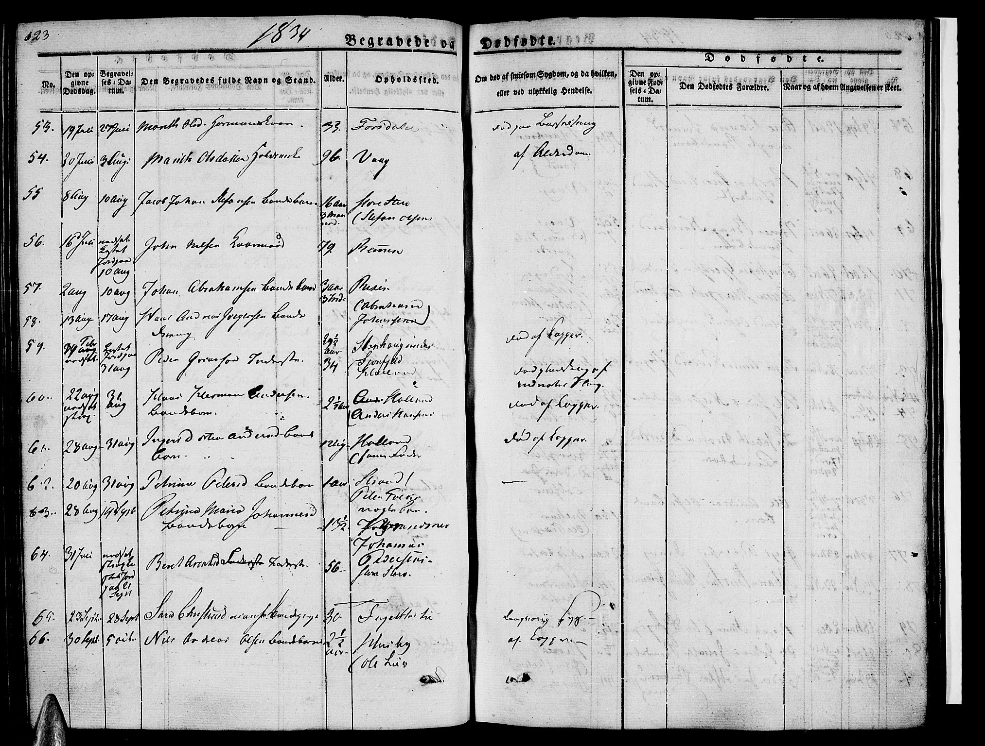 Ministerialprotokoller, klokkerbøker og fødselsregistre - Nordland, AV/SAT-A-1459/838/L0548: Parish register (official) no. 838A06, 1829-1839, p. 623-624