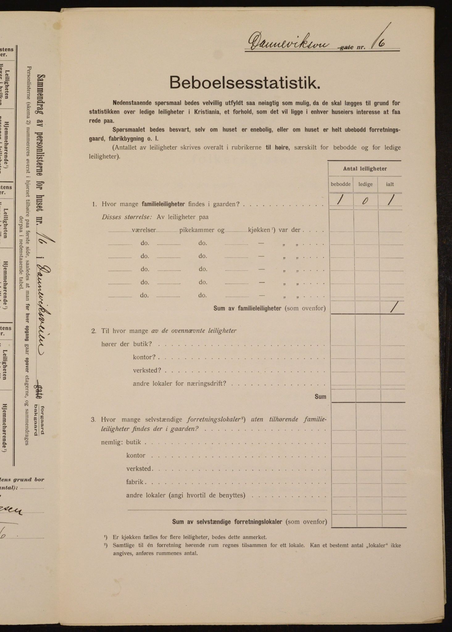 OBA, Municipal Census 1912 for Kristiania, 1912, p. 15228