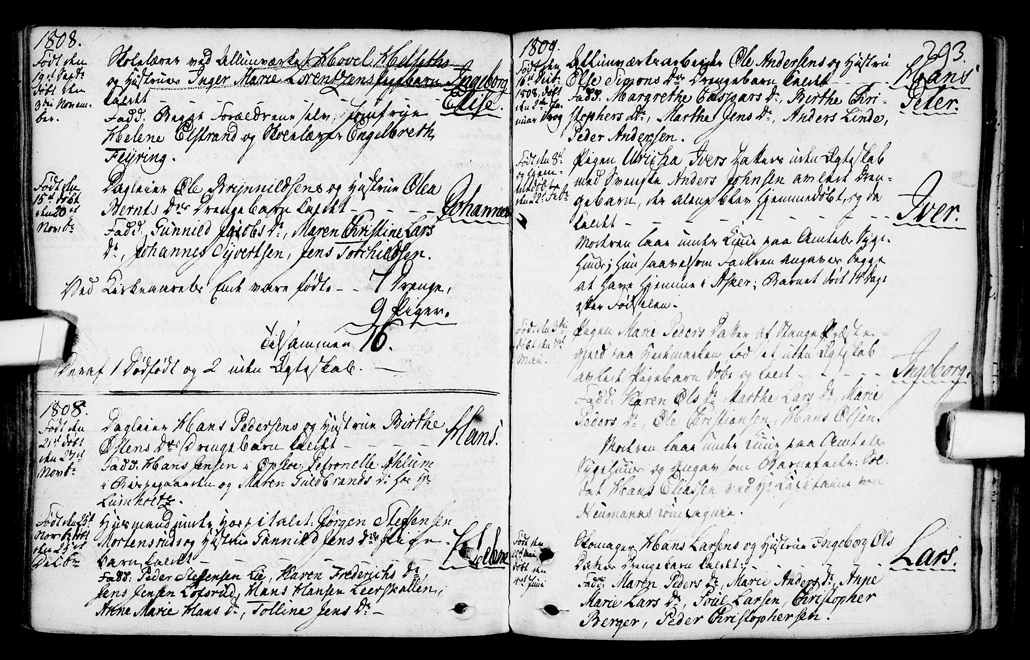 Gamlebyen prestekontor Kirkebøker, SAO/A-10884/F/Fa/L0001: Parish register (official) no. 1, 1734-1818, p. 293