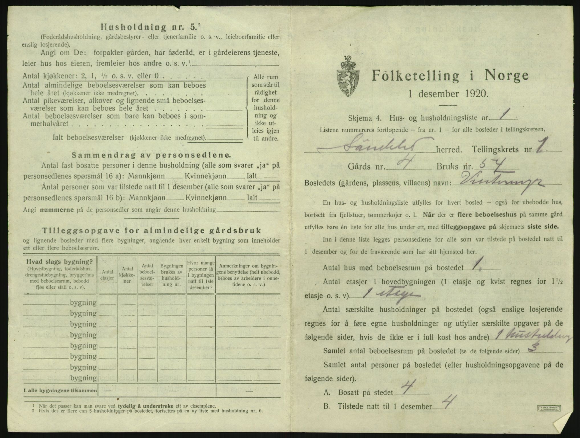 SAK, 1920 census for Søndeled, 1920, p. 61