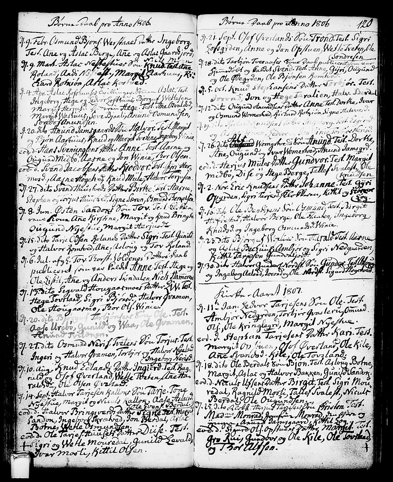 Vinje kirkebøker, SAKO/A-312/F/Fa/L0002: Parish register (official) no. I 2, 1767-1814, p. 120