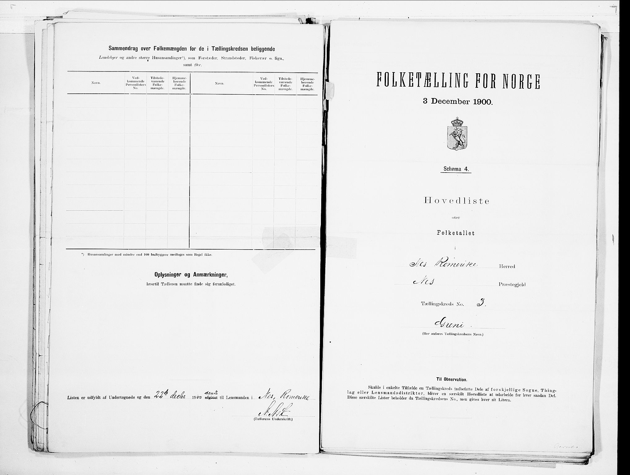 SAO, 1900 census for Nes, 1900, p. 9
