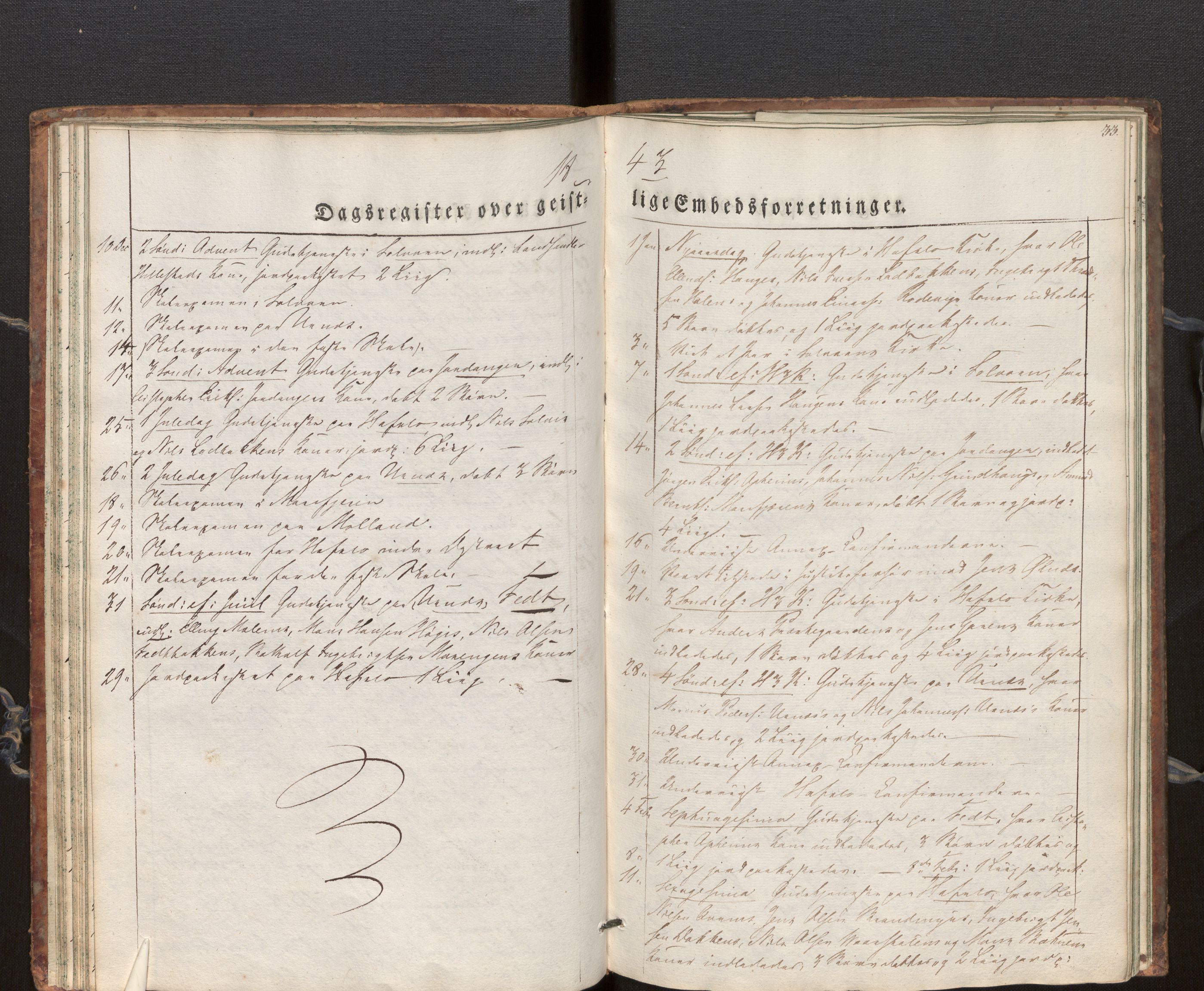 Hafslo sokneprestembete, SAB/A-80301/H/Haa/Haaf/L0001: Diary records no. F 1, 1834-1854, p. 33