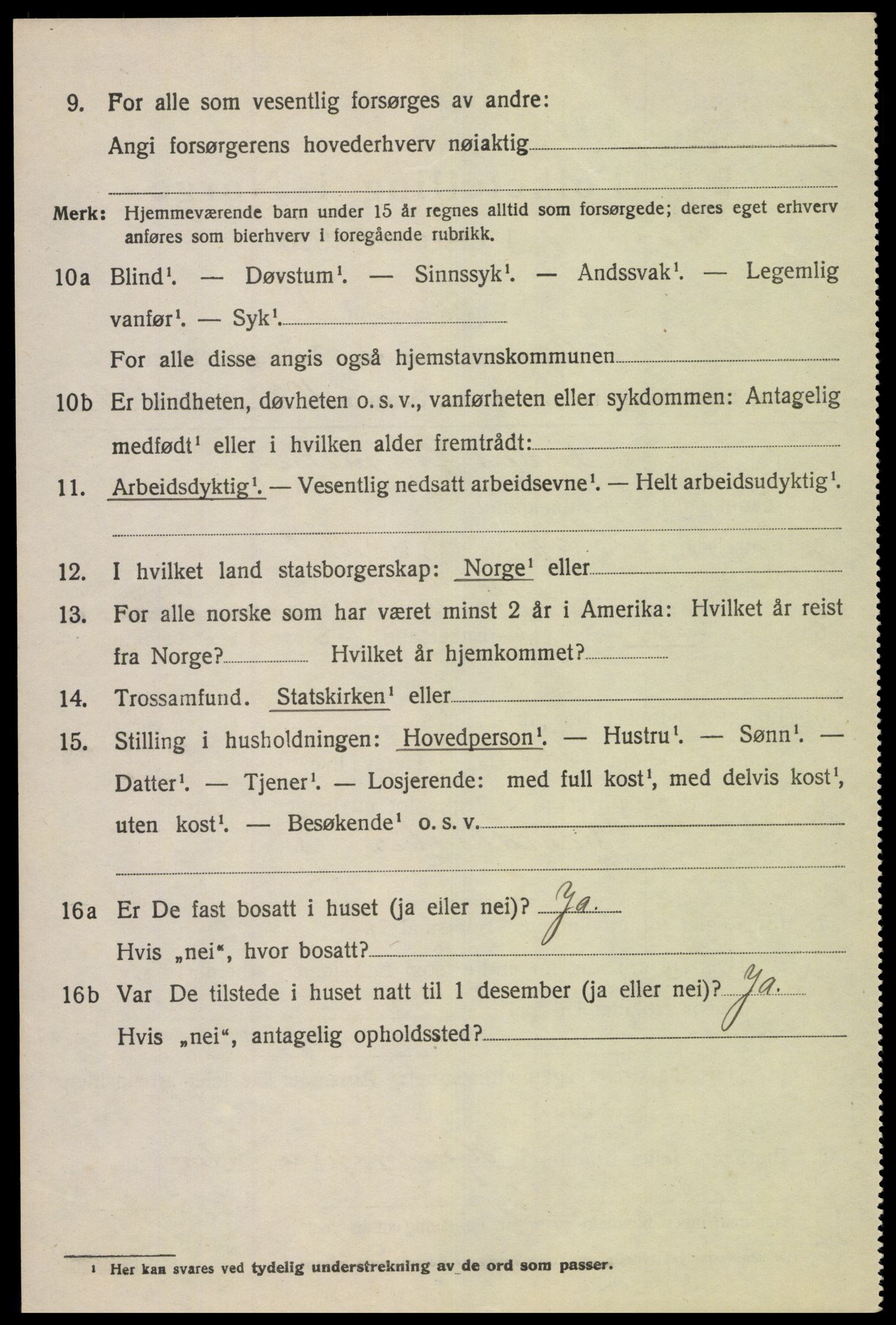 SAK, 1920 census for Nes (V-A), 1920, p. 5433