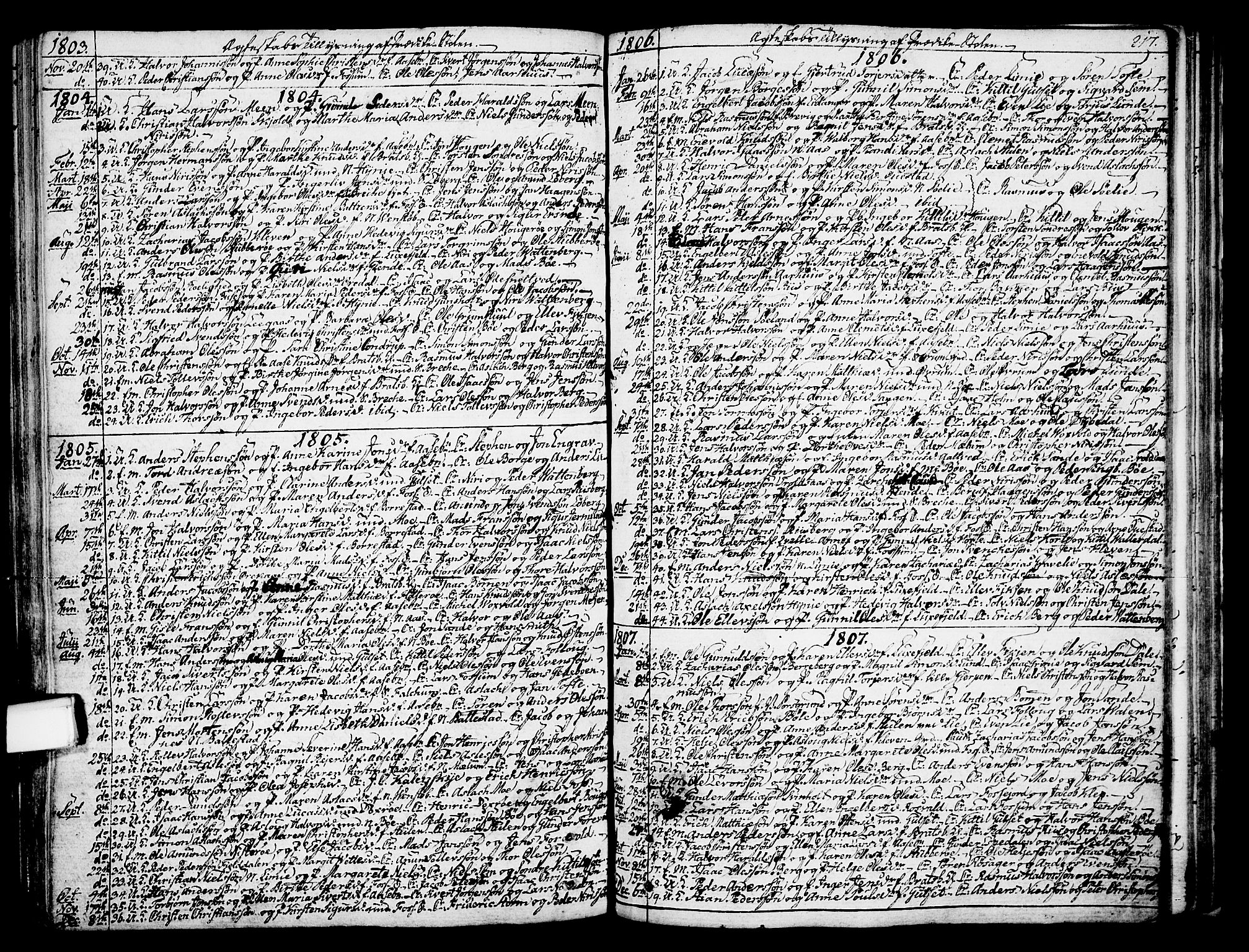 Gjerpen kirkebøker, SAKO/A-265/F/Fa/L0003: Parish register (official) no. I 3, 1796-1814, p. 217