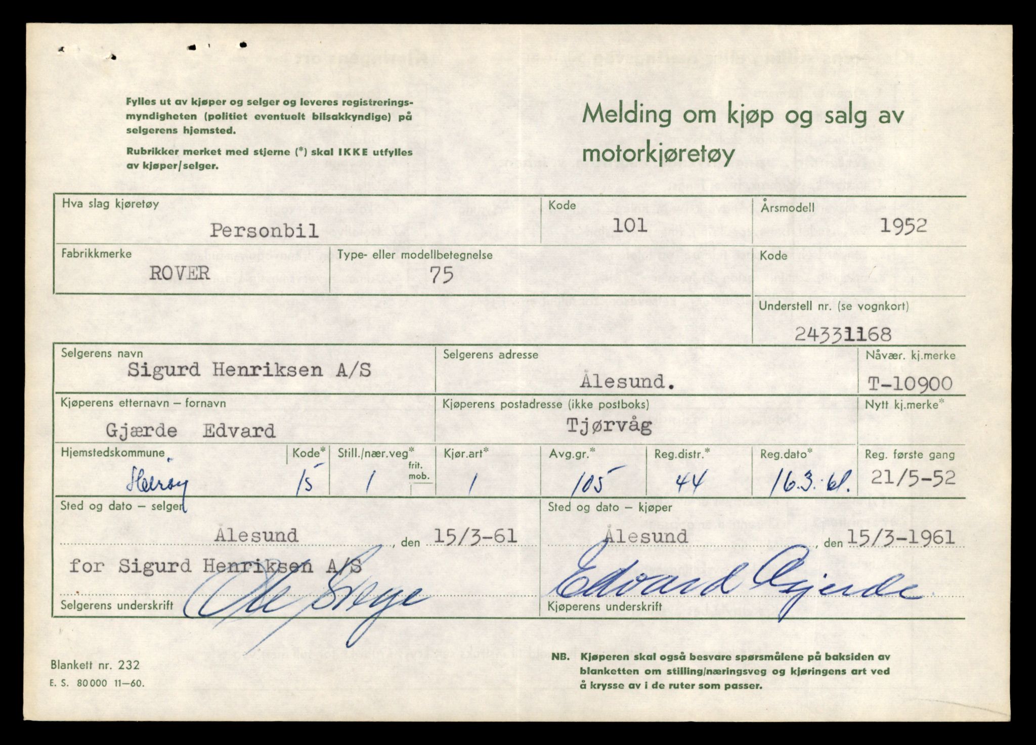Møre og Romsdal vegkontor - Ålesund trafikkstasjon, SAT/A-4099/F/Fe/L0024: Registreringskort for kjøretøy T 10810 - T 10930, 1927-1998, p. 2361