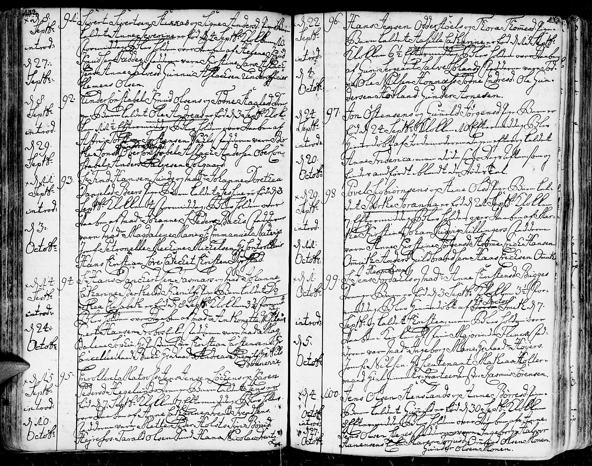 Kristiansand domprosti, AV/SAK-1112-0006/F/Fa/L0003: Parish register (official) no. A 3, 1778-1818, p. 132-133