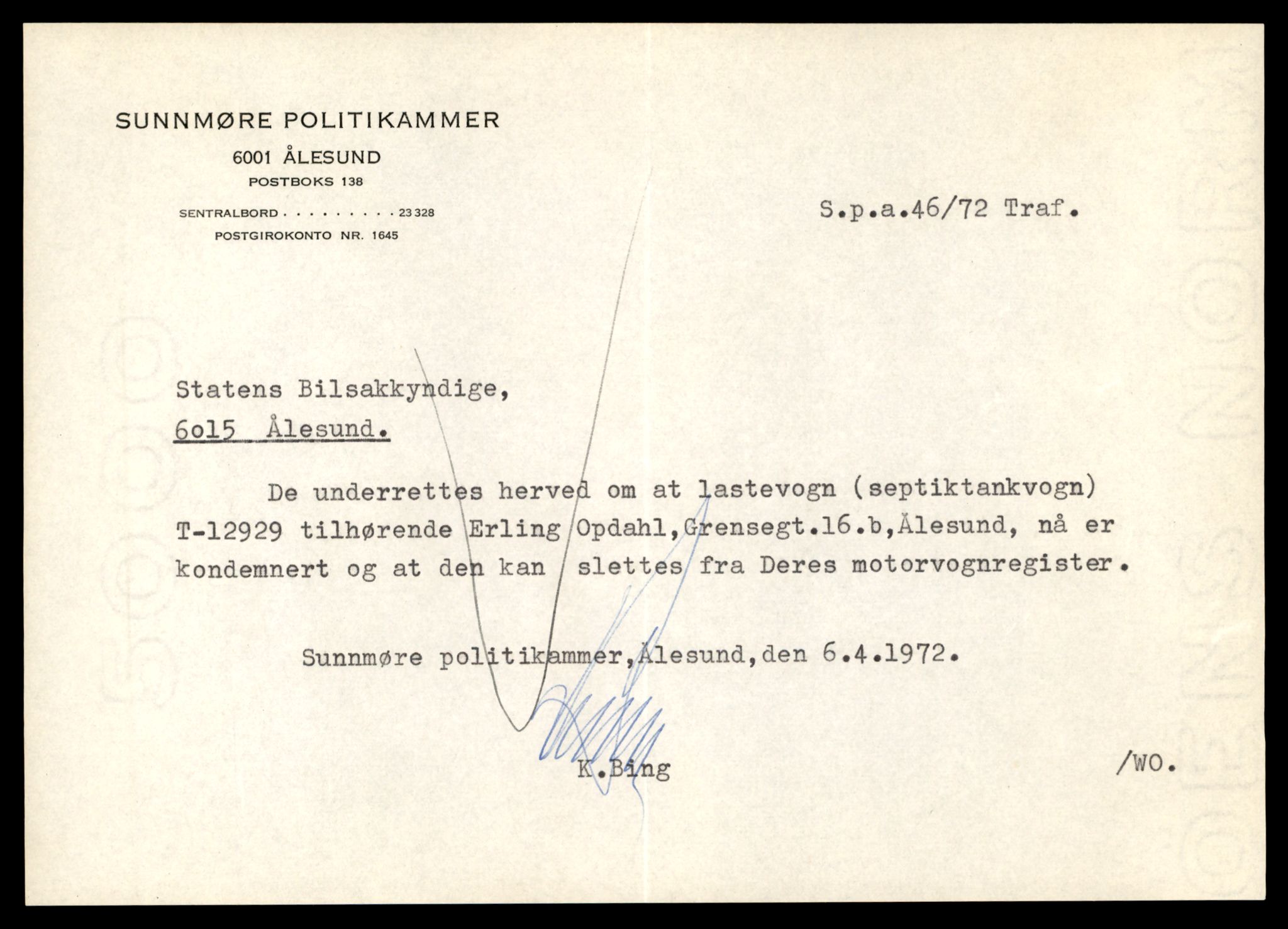 Møre og Romsdal vegkontor - Ålesund trafikkstasjon, AV/SAT-A-4099/F/Fe/L0036: Registreringskort for kjøretøy T 12831 - T 13030, 1927-1998, p. 1557