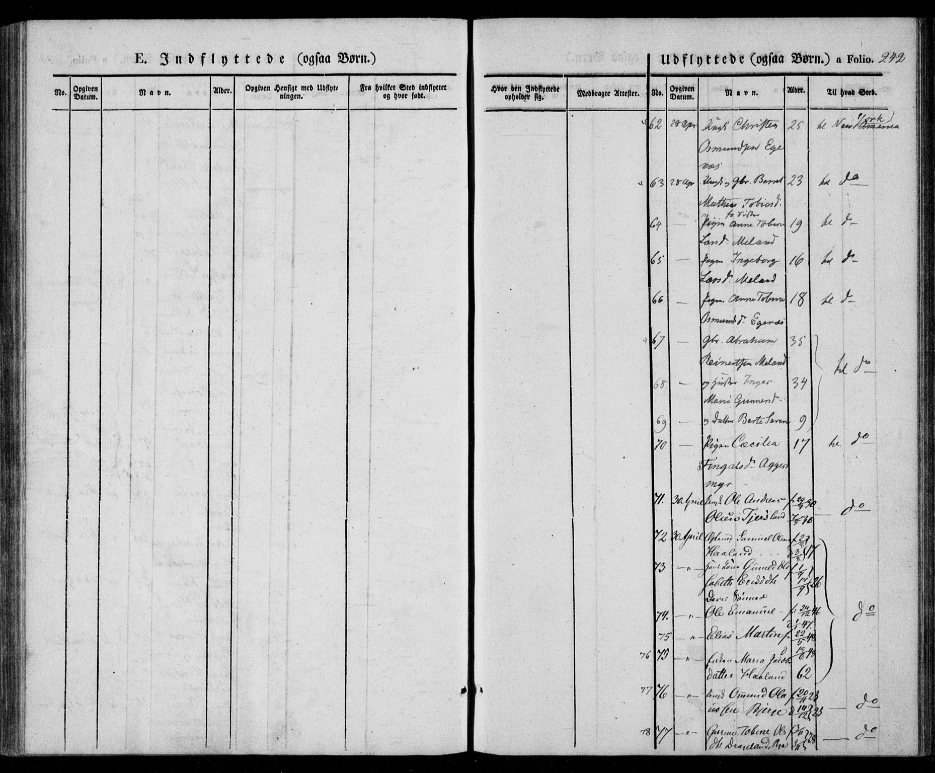 Lyngdal sokneprestkontor, AV/SAK-1111-0029/F/Fa/Fac/L0008: Parish register (official) no. A 8, 1837-1852, p. 242