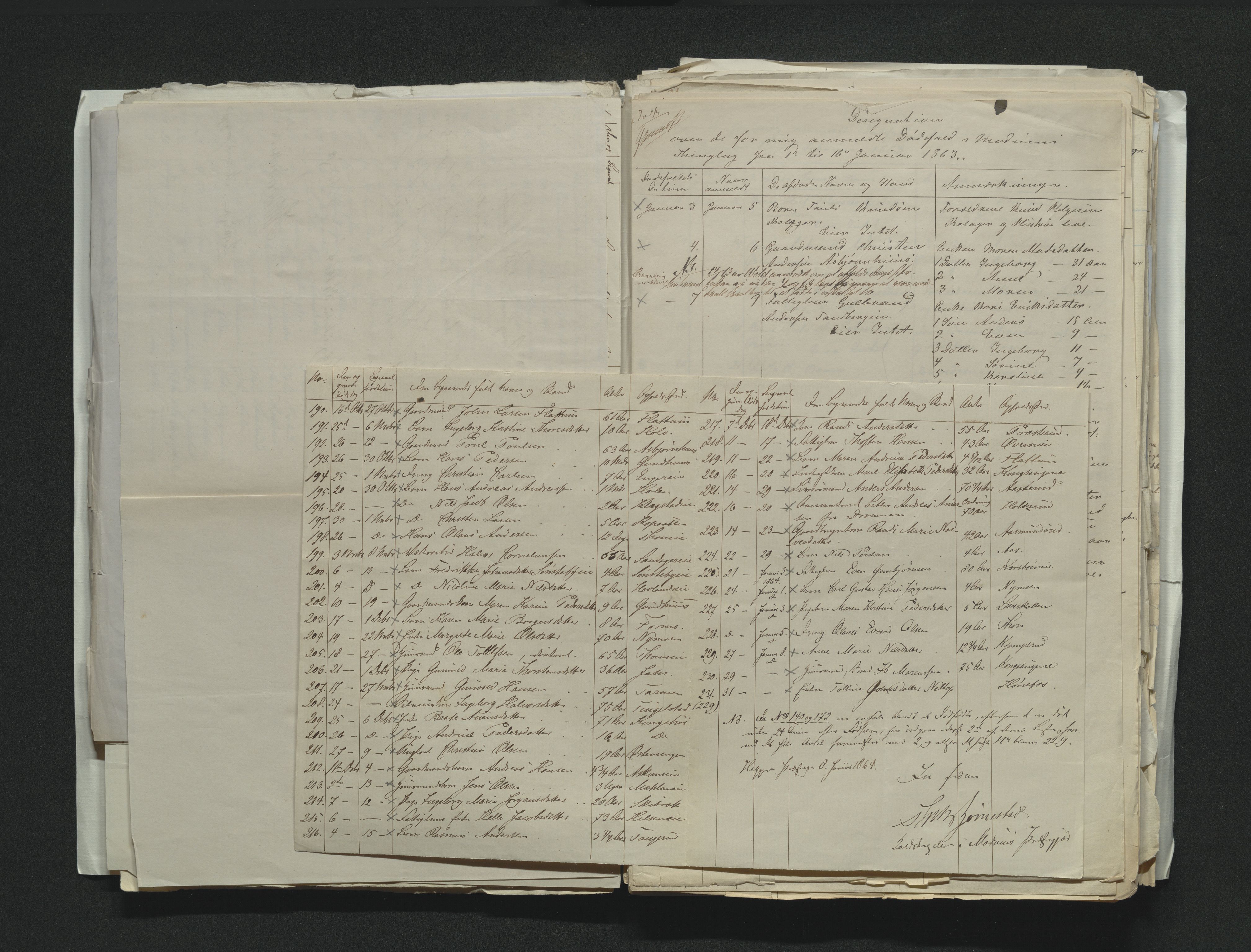 Eiker, Modum og Sigdal sorenskriveri, AV/SAKO-A-123/H/Ha/Hab/L0011: Dødsfallsmeldinger, 1862-1865, p. 232