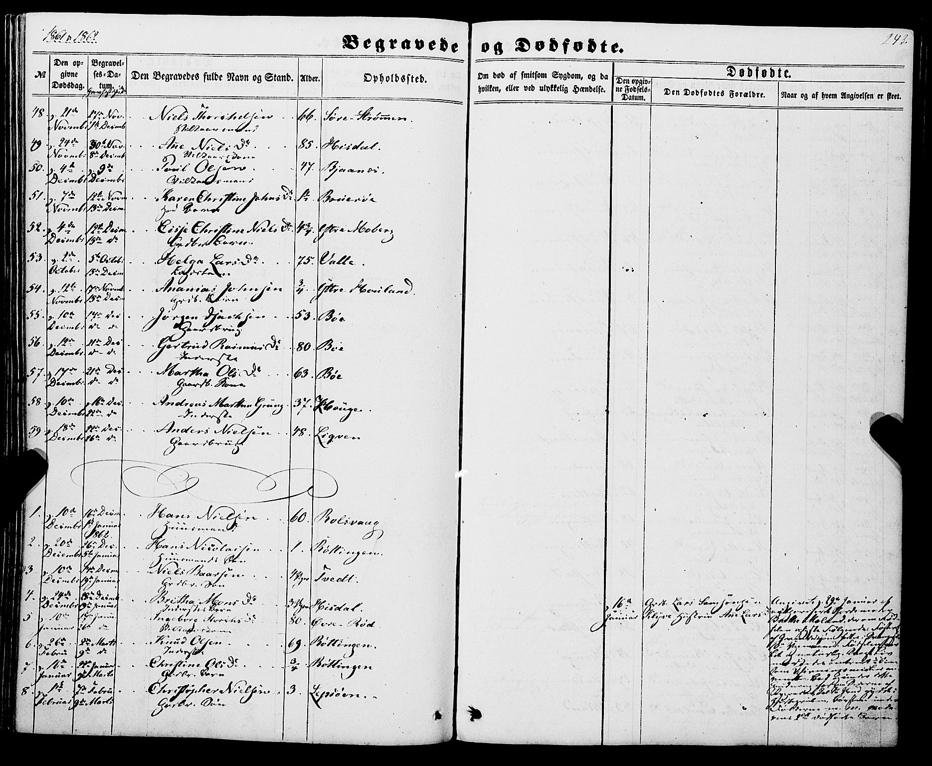 Os sokneprestembete, SAB/A-99929: Parish register (official) no. A 17, 1860-1873, p. 243