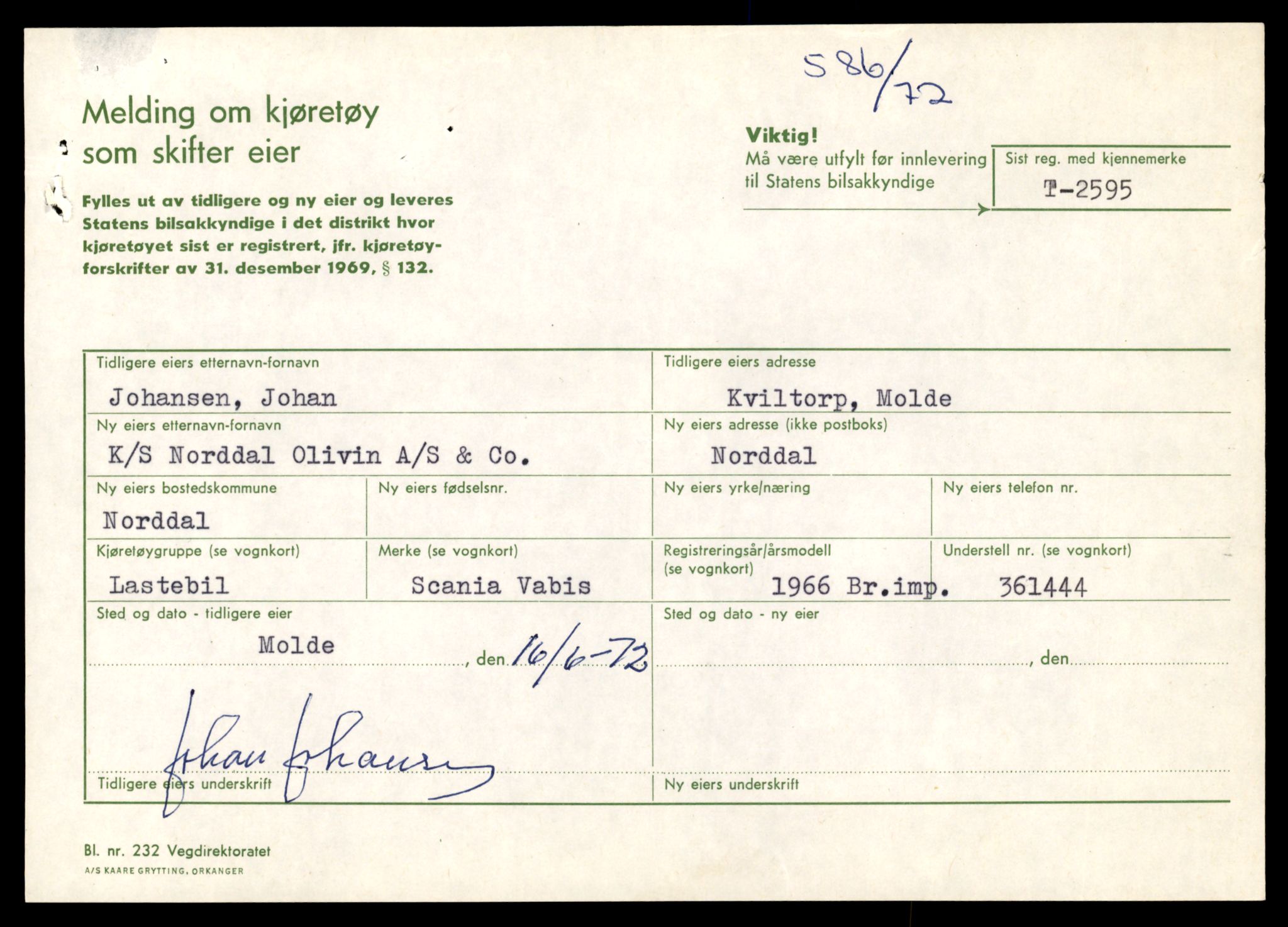 Møre og Romsdal vegkontor - Ålesund trafikkstasjon, AV/SAT-A-4099/F/Fe/L0017: Registreringskort for kjøretøy T 1985 - T 10090, 1927-1998, p. 599