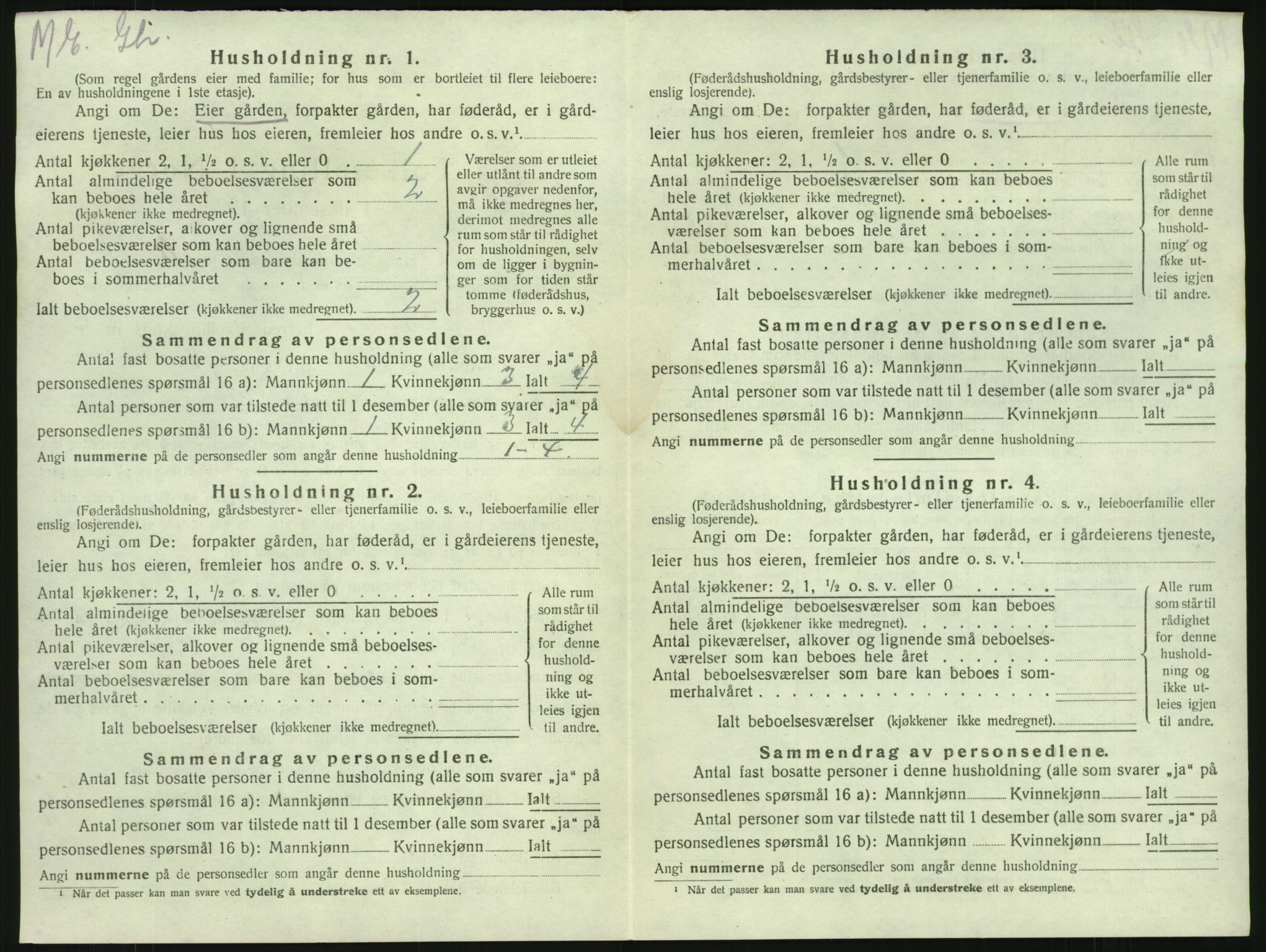 SAKO, 1920 census for Brunlanes, 1920, p. 842