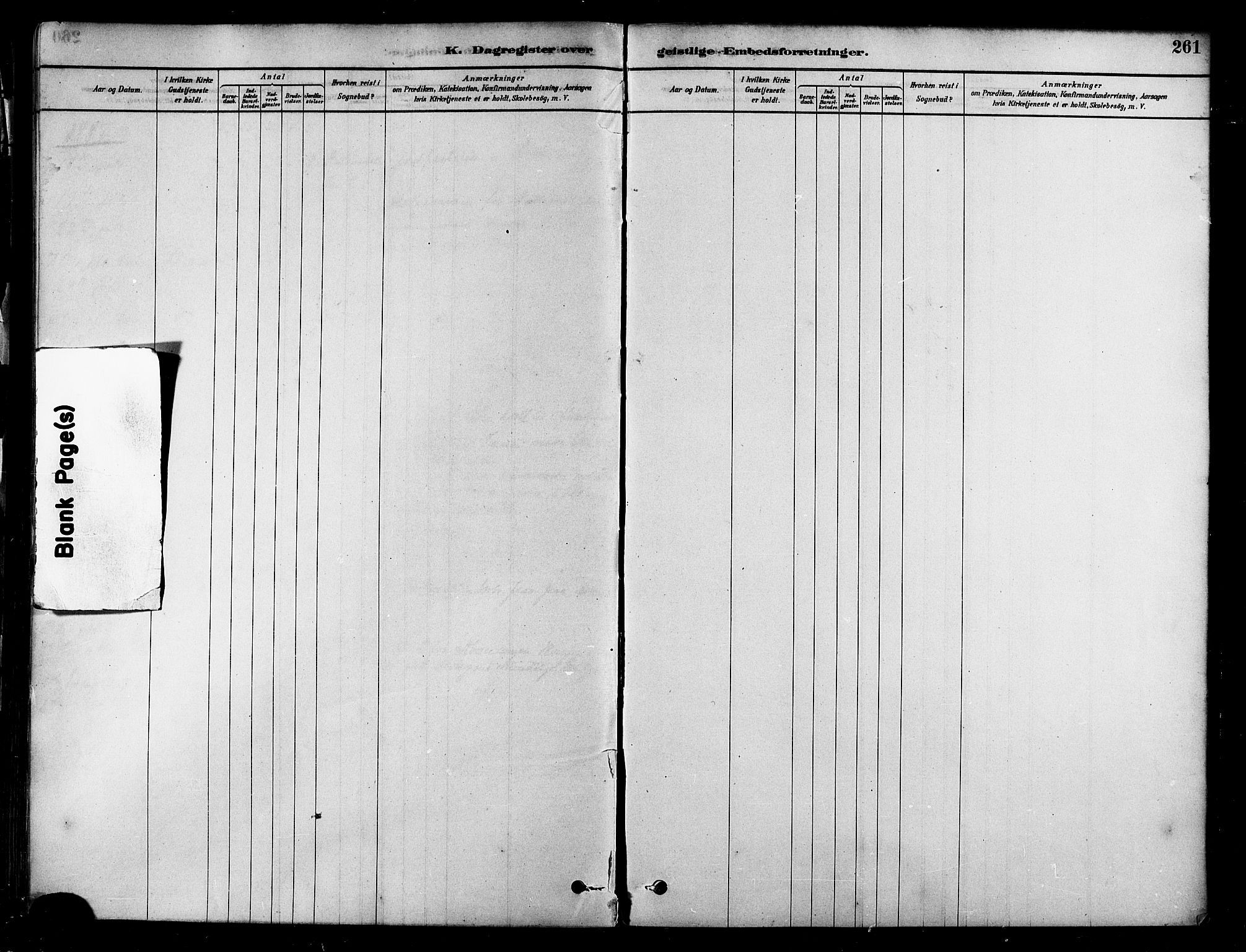 Skjervøy sokneprestkontor, AV/SATØ-S-1300/H/Ha/Haa/L0009kirke: Parish register (official) no. 9, 1878-1887, p. 261