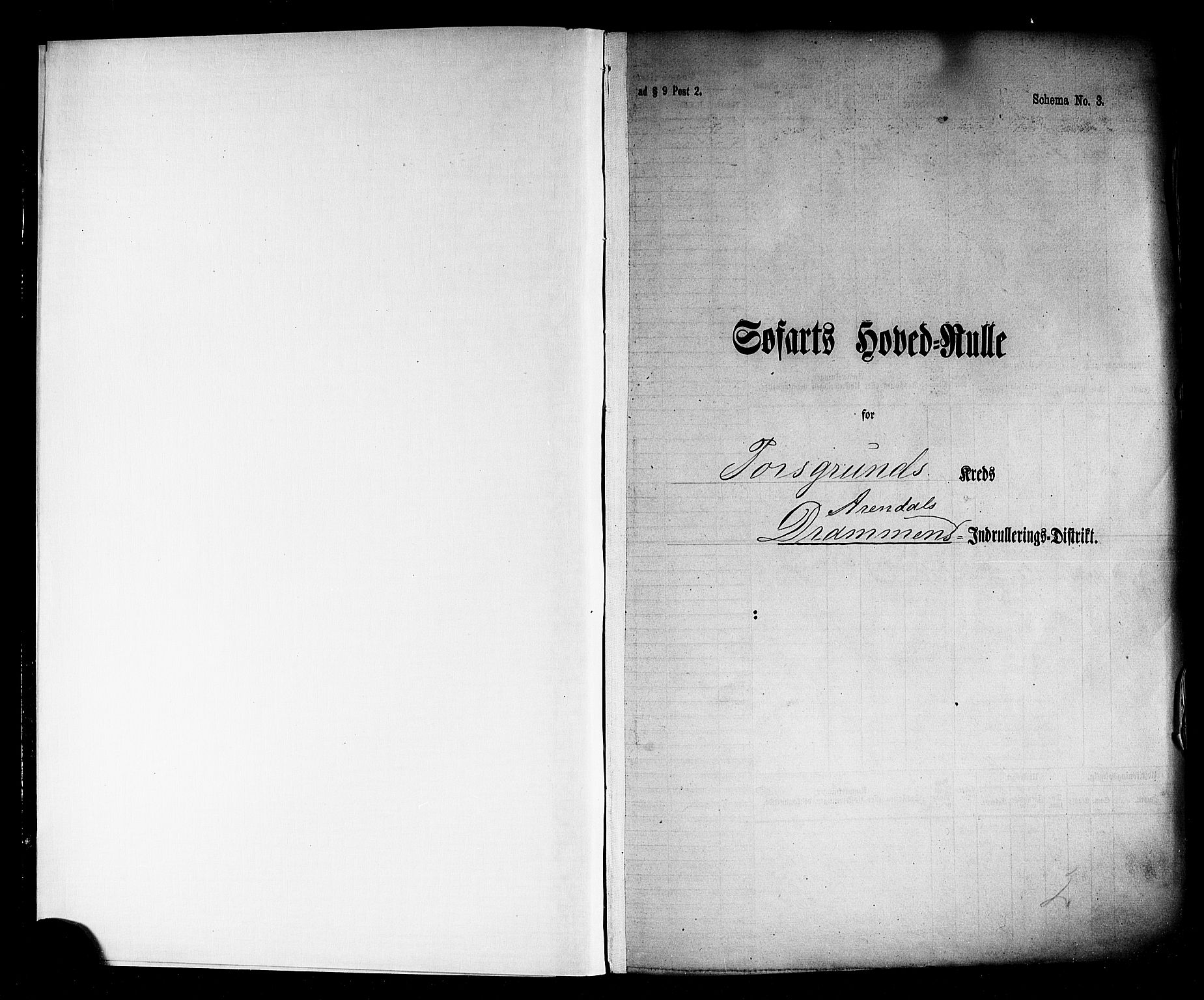 Porsgrunn innrulleringskontor, SAKO/A-829/F/Fc/L0002: Hovedrulle, 1868-1874, p. 3