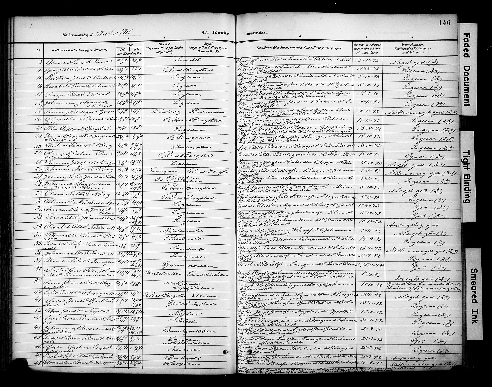Ministerialprotokoller, klokkerbøker og fødselsregistre - Sør-Trøndelag, SAT/A-1456/681/L0936: Parish register (official) no. 681A14, 1899-1908, p. 146