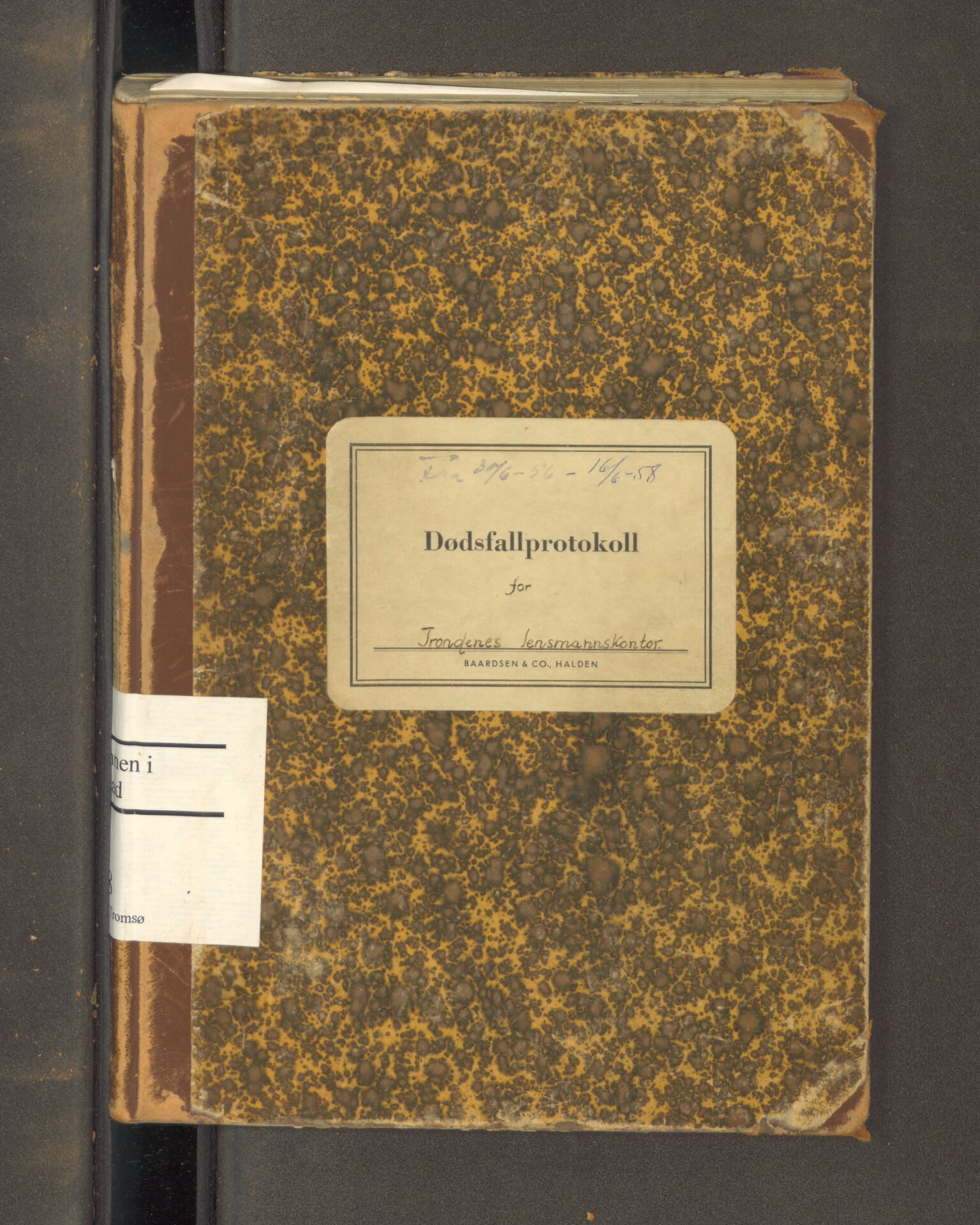 Harstad lensmannskontor, AV/SATØ-SATØ-10/F/Fi/Fia/L0498: Dødsfallsprotokoller. Trondenes, Sandtorg og Skånland. Med register, 1956-1958