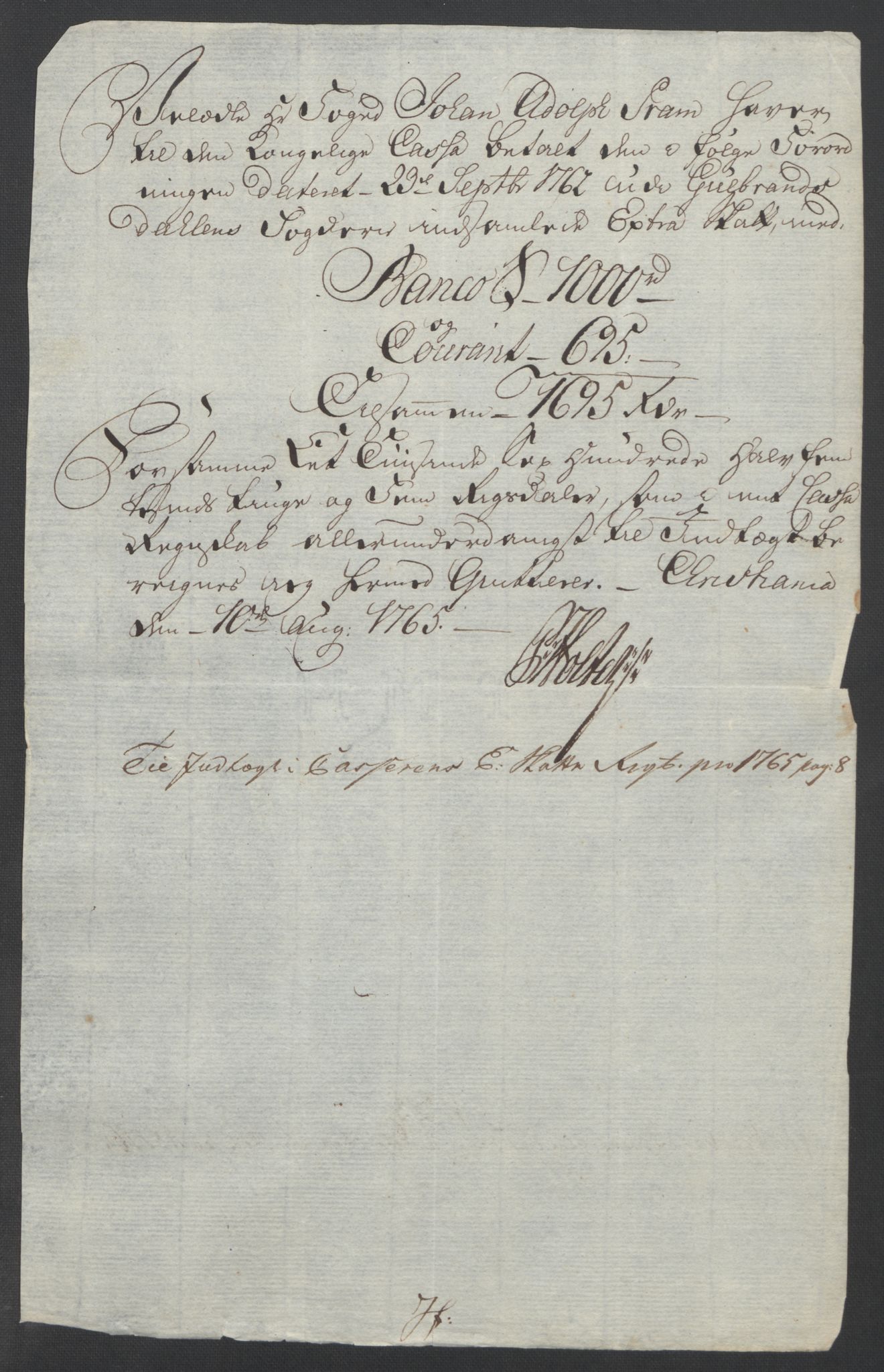 Rentekammeret inntil 1814, Reviderte regnskaper, Fogderegnskap, AV/RA-EA-4092/R17/L1266: Ekstraskatten Gudbrandsdal, 1762-1766, p. 526