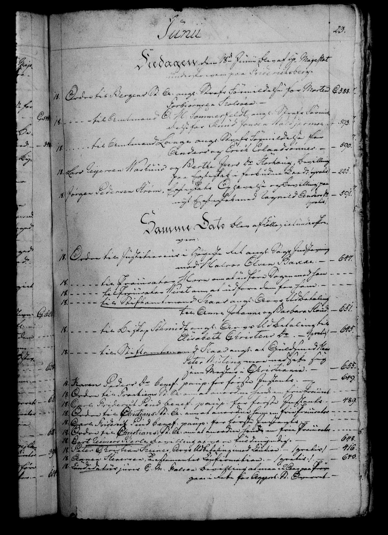 Danske Kanselli 1800-1814, RA/EA-3024/H/Hf/Hfb/Hfbc/L0003: Underskrivelsesbok m. register, 1802, p. 23