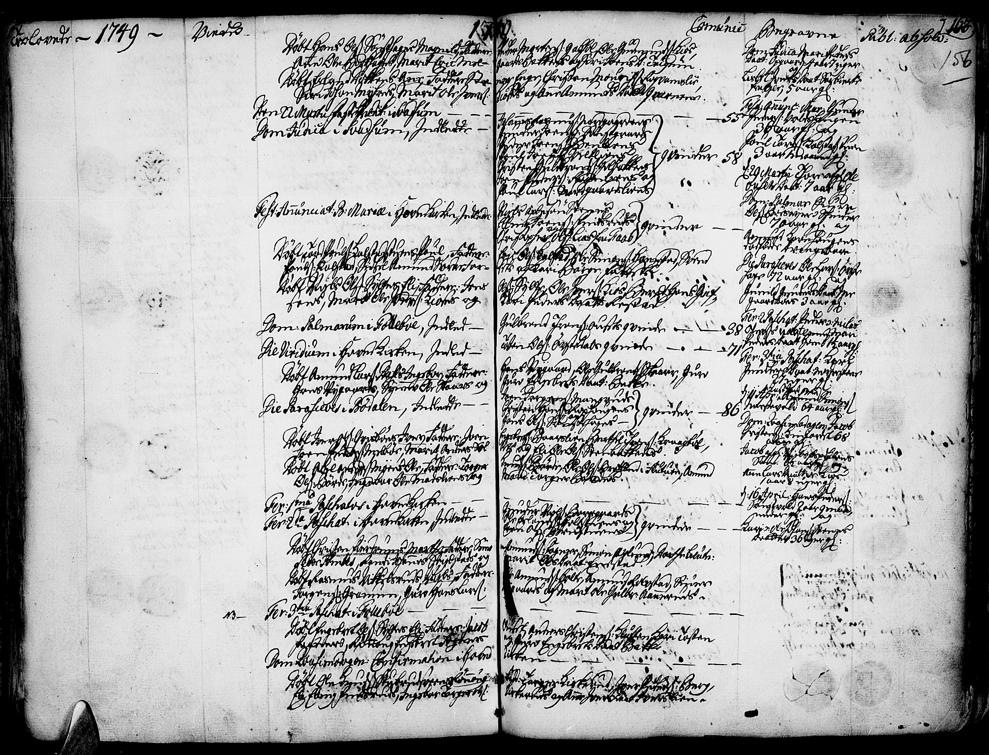 Gausdal prestekontor, SAH/PREST-090/H/Ha/Haa/L0002: Parish register (official) no. 2, 1729-1757, p. 156