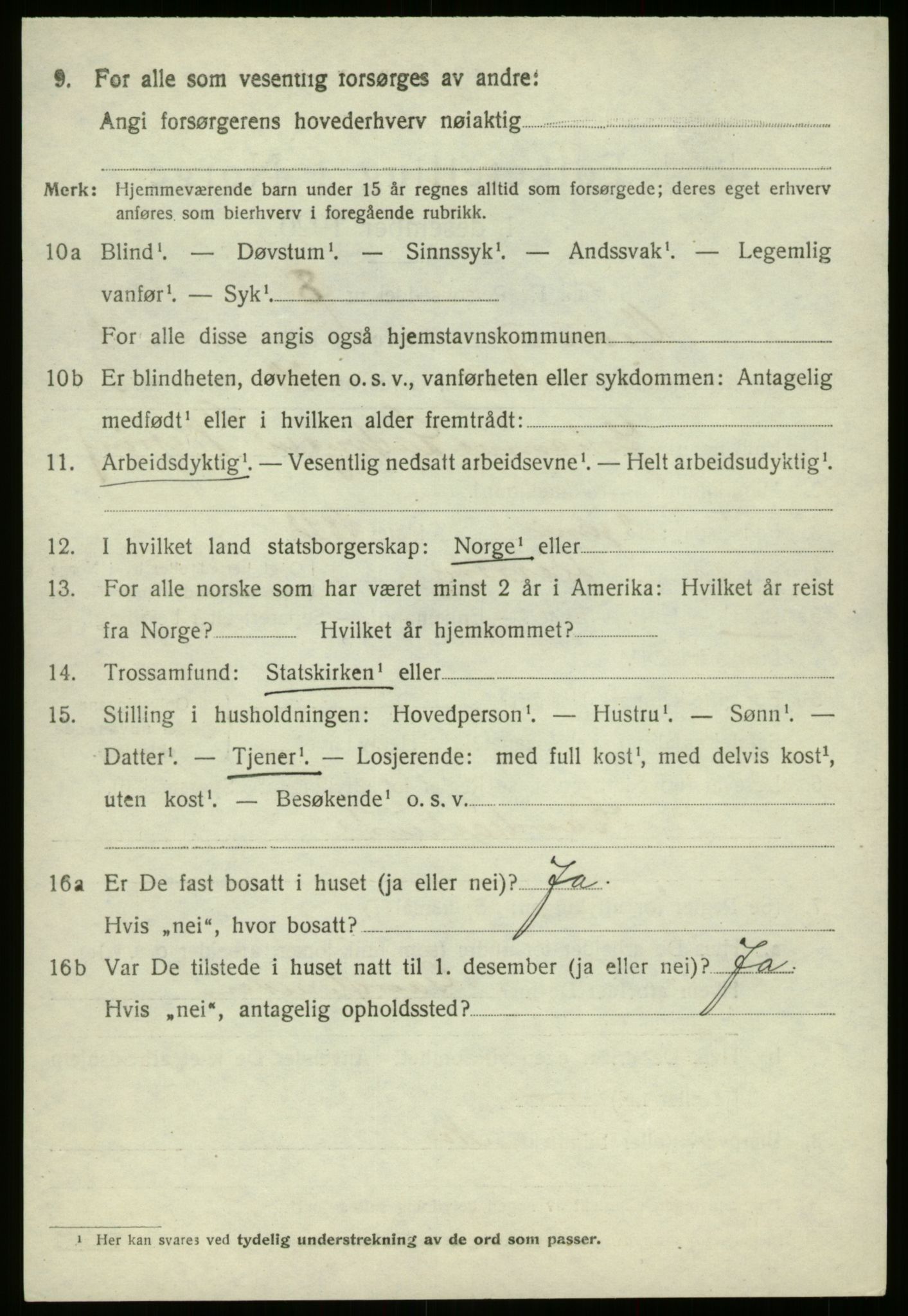 SAB, 1920 census for Vevring, 1920, p. 2241