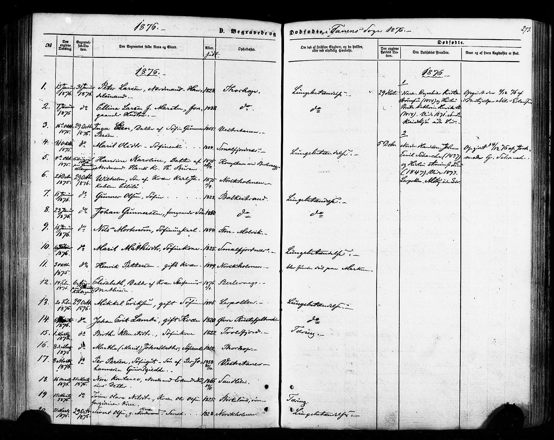 Tana sokneprestkontor, SATØ/S-1334/H/Ha/L0002kirke: Parish register (official) no. 2 /1, 1861-1877, p. 273