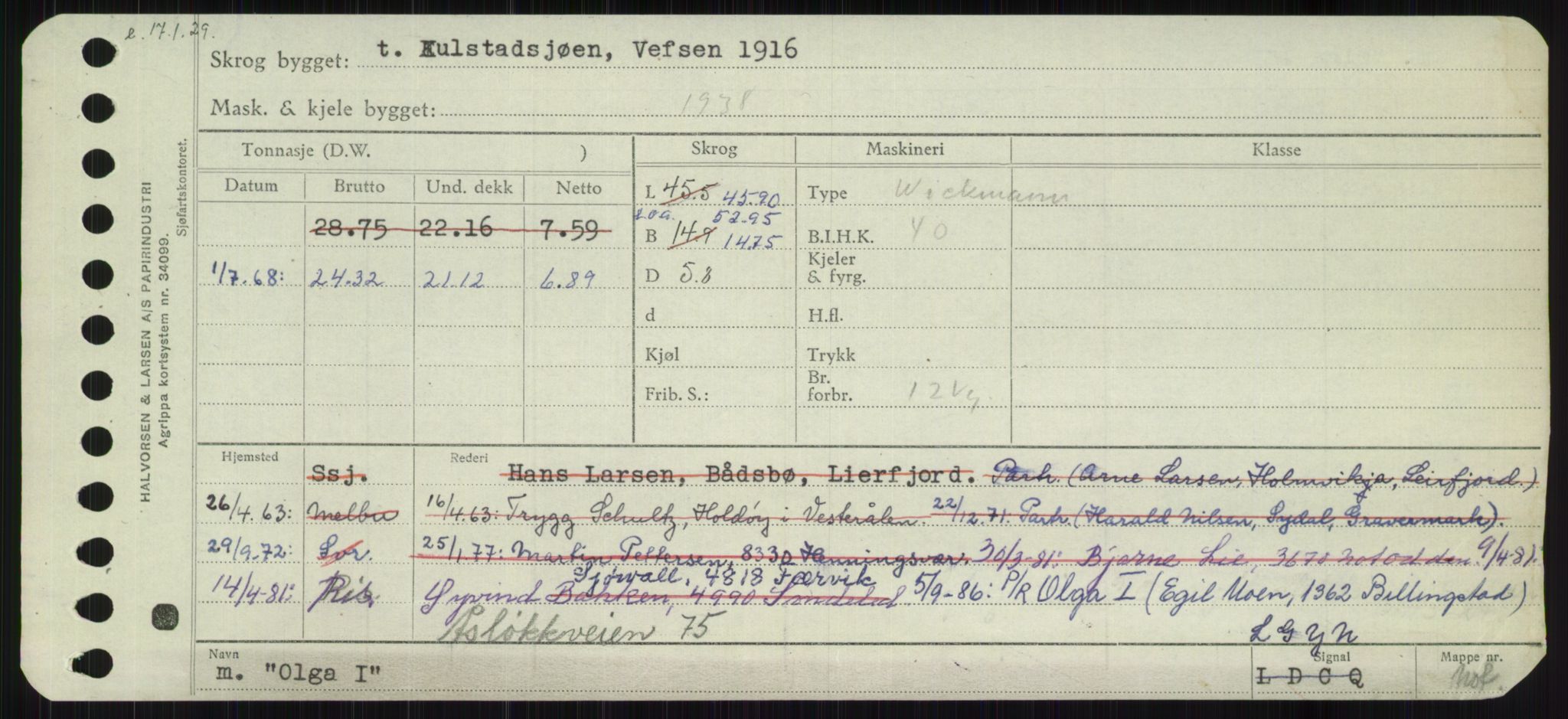 Sjøfartsdirektoratet med forløpere, Skipsmålingen, RA/S-1627/H/Ha/L0004/0002: Fartøy, Mas-R / Fartøy, Odin-R, p. 73