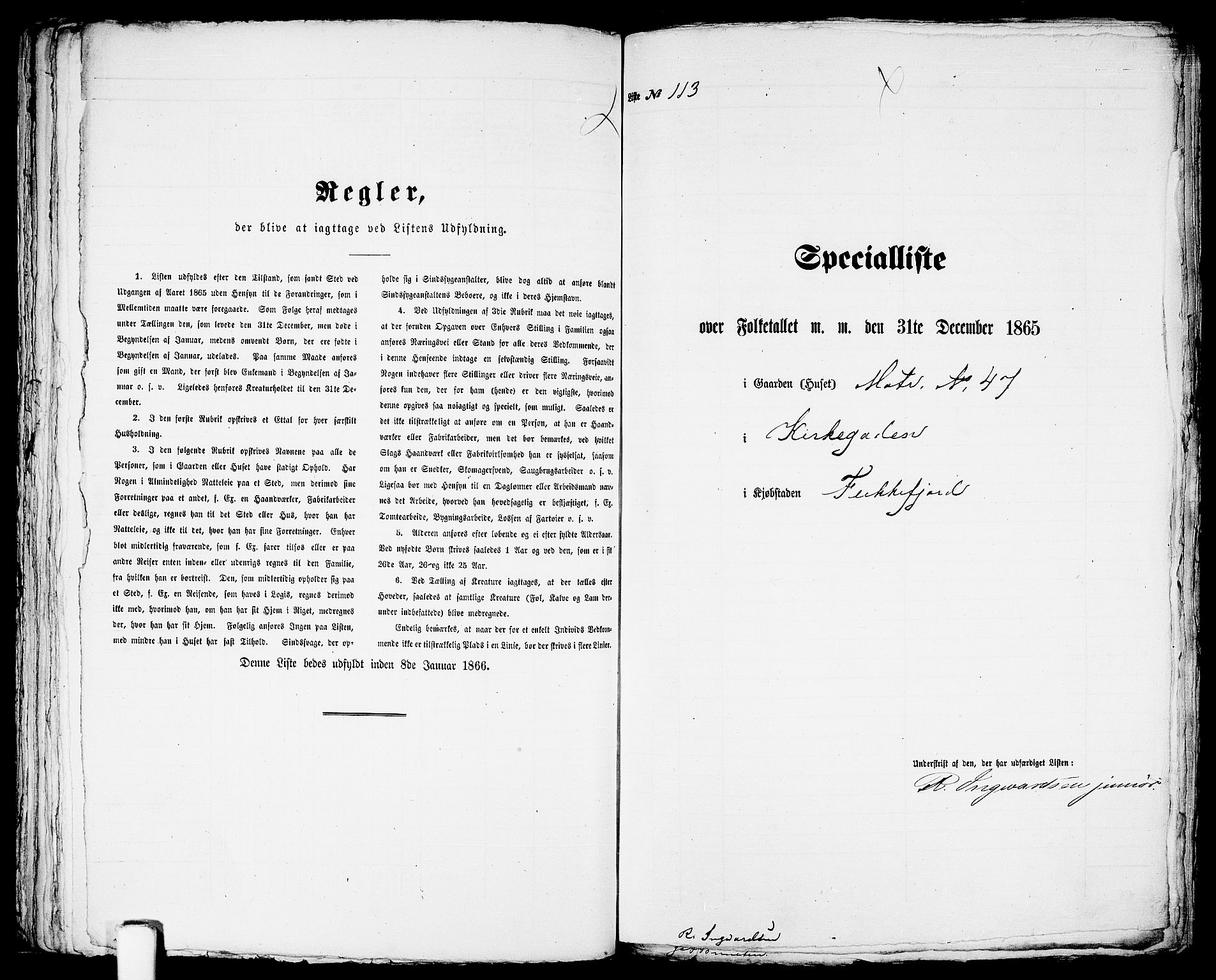 RA, 1865 census for Flekkefjord/Flekkefjord, 1865, p. 234