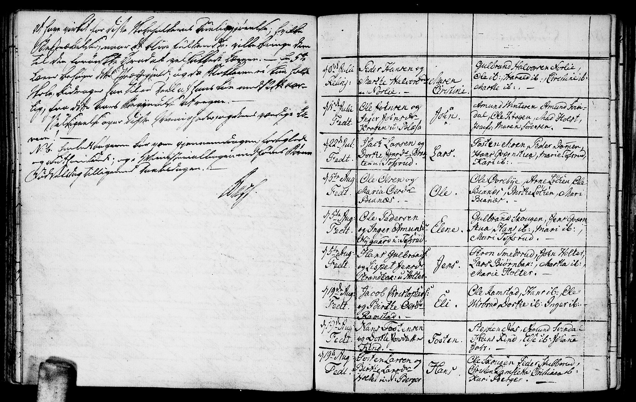 Fet prestekontor Kirkebøker, AV/SAO-A-10370a/F/Fa/L0007: Parish register (official) no. I 7, 1797-1814