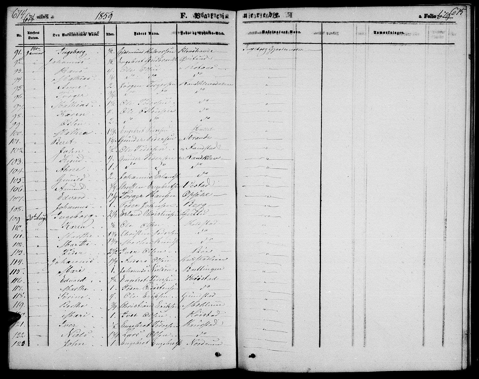 Ringebu prestekontor, SAH/PREST-082/H/Ha/Hab/L0003: Parish register (copy) no. 3, 1854-1866, p. 674-675