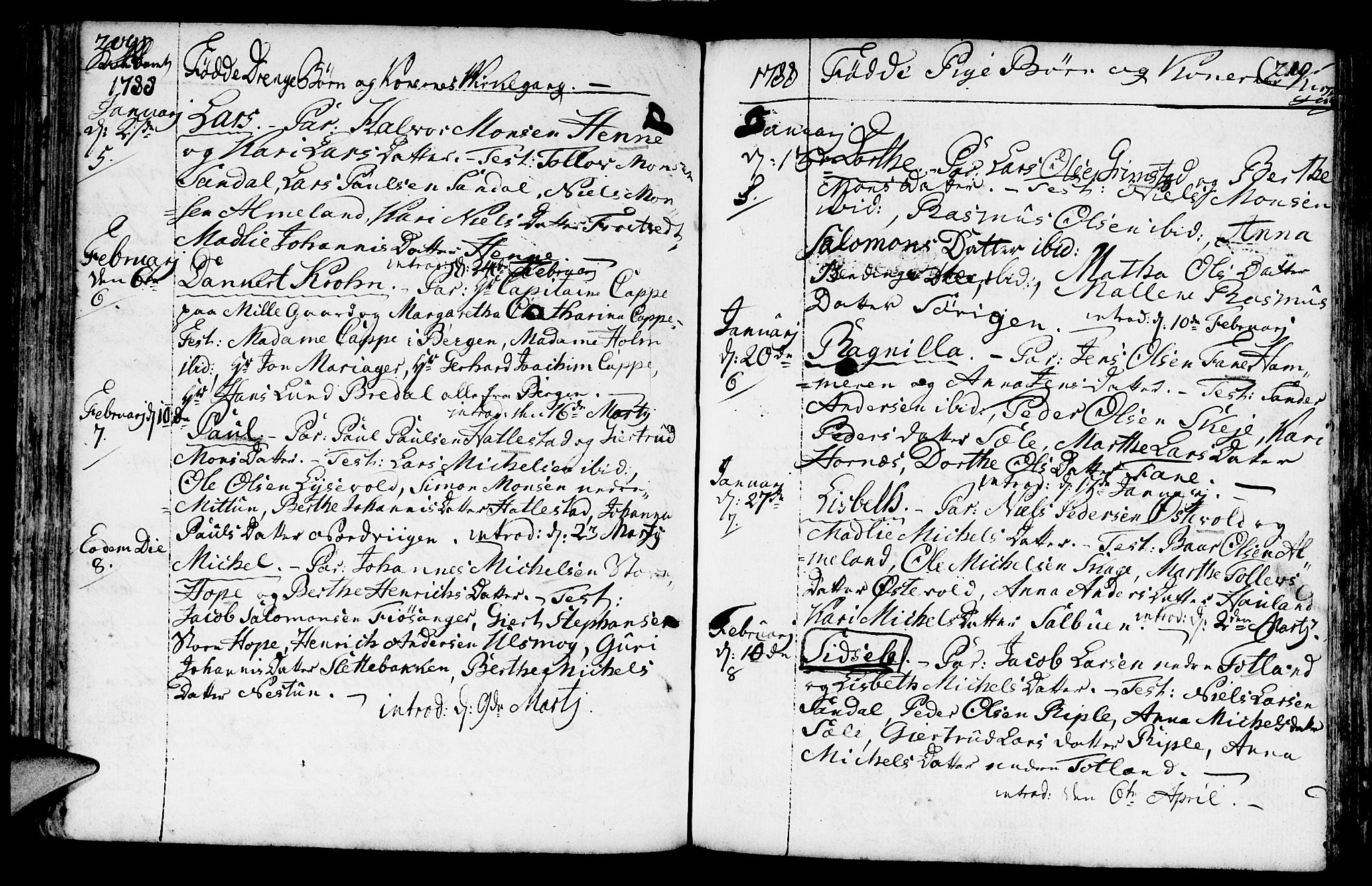 Fana Sokneprestembete, AV/SAB-A-75101/H/Haa/Haaa/L0005: Parish register (official) no. A 5, 1773-1799, p. 209-210