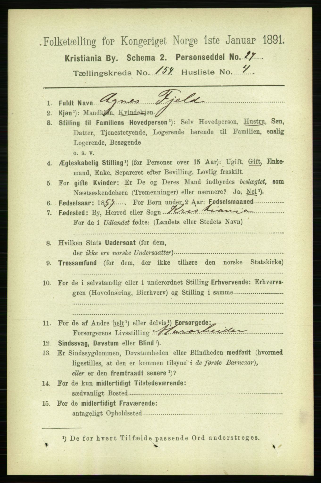 RA, 1891 census for 0301 Kristiania, 1891, p. 87524