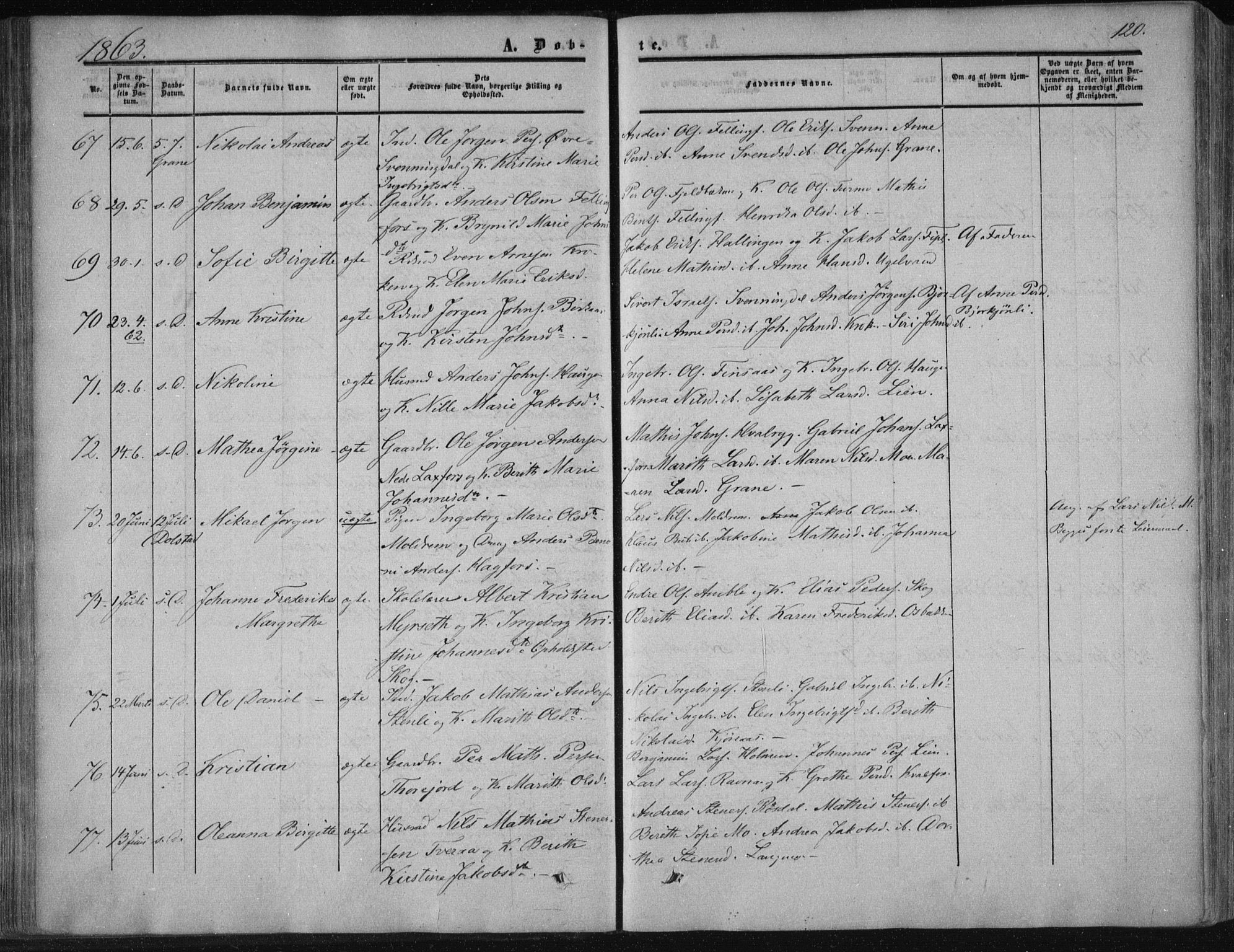 Ministerialprotokoller, klokkerbøker og fødselsregistre - Nordland, SAT/A-1459/820/L0293: Parish register (official) no. 820A14, 1855-1865, p. 120