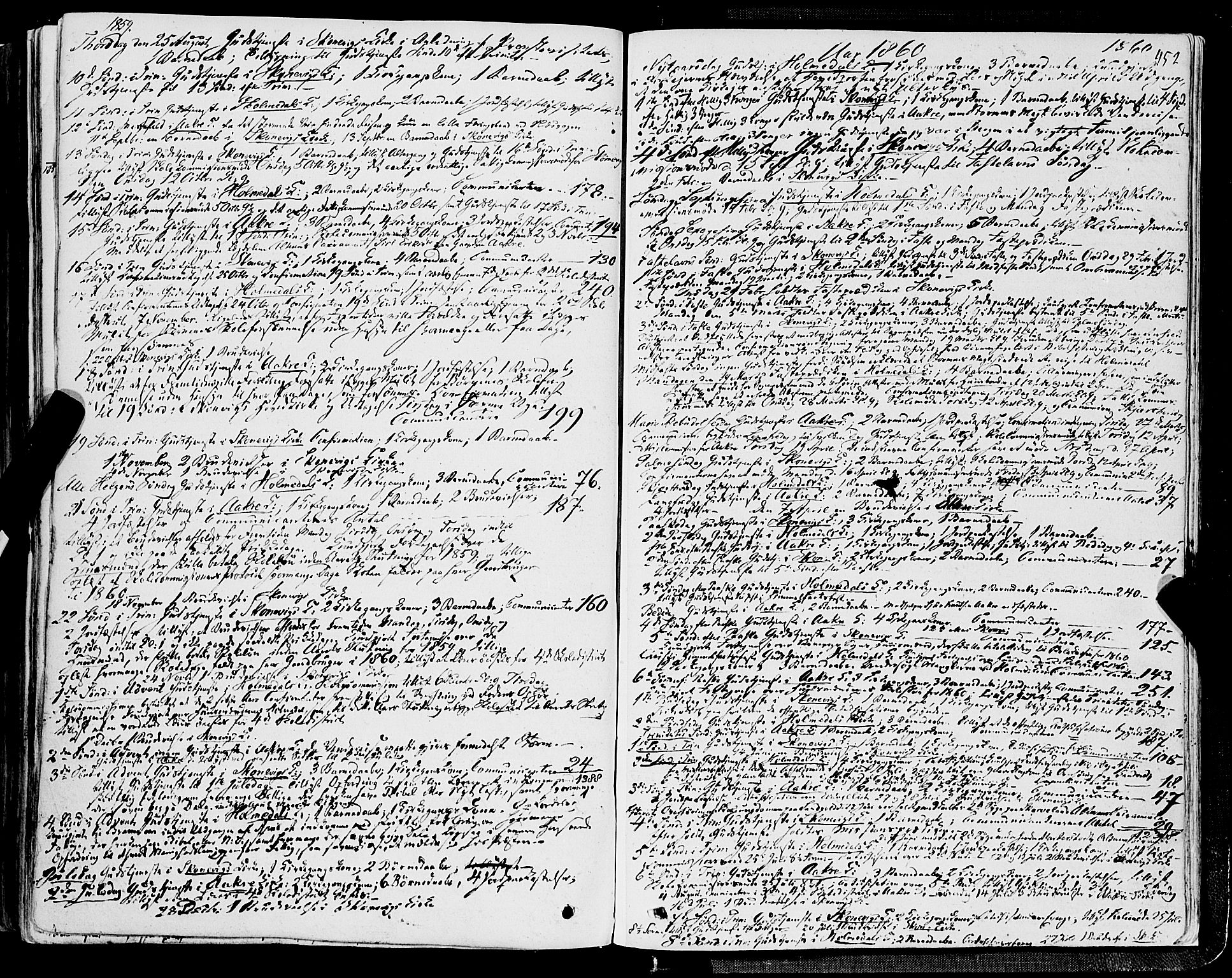 Skånevik sokneprestembete, AV/SAB-A-77801/H/Haa: Parish register (official) no. A 5II, 1848-1869, p. 452